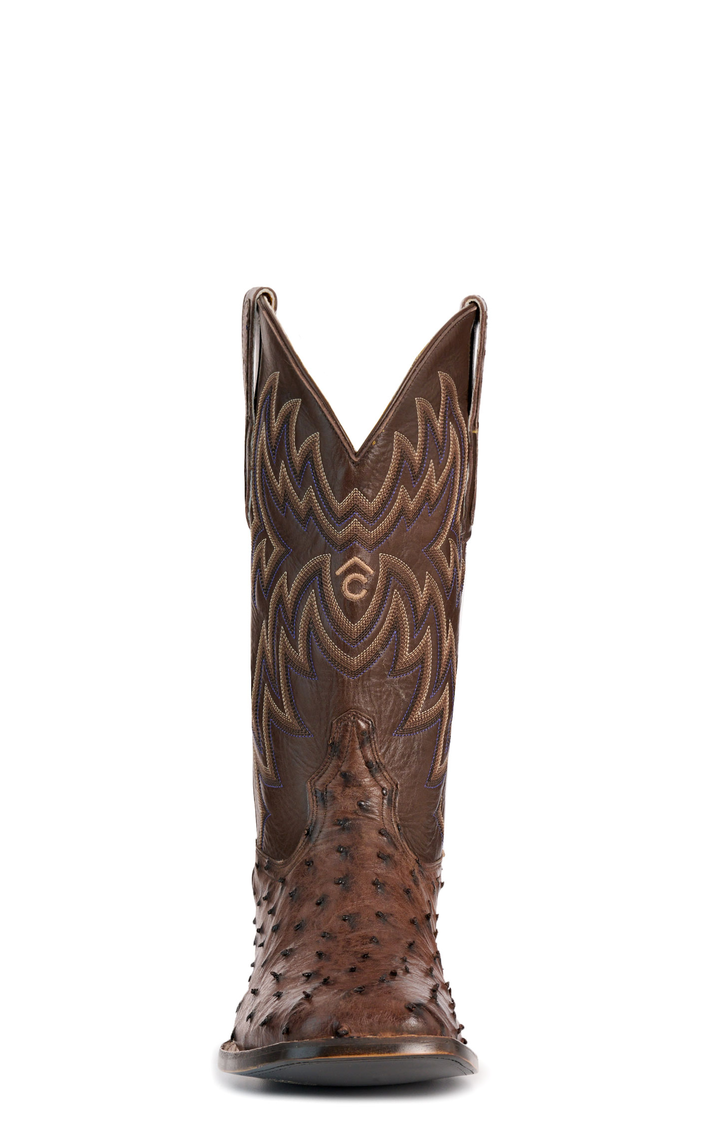 Cavender's Men's Kango Tobacco Full Quill Ostrich Rafter C Wide Square Toe Exotic Cowboy Boots - Image 1