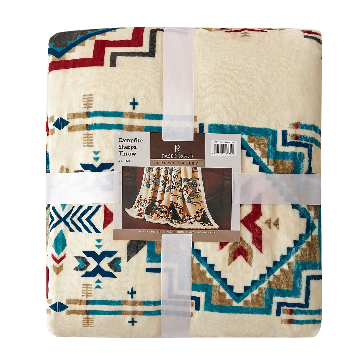 Indigo Hill Spirit Valley Aztec Campfire Sherpa Throw  - Image 5