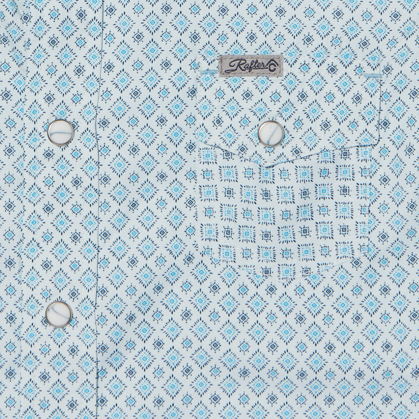 Rafter C Outdoors Boys's Turquoise & Gray Geo Fishing Shirt - Image 1