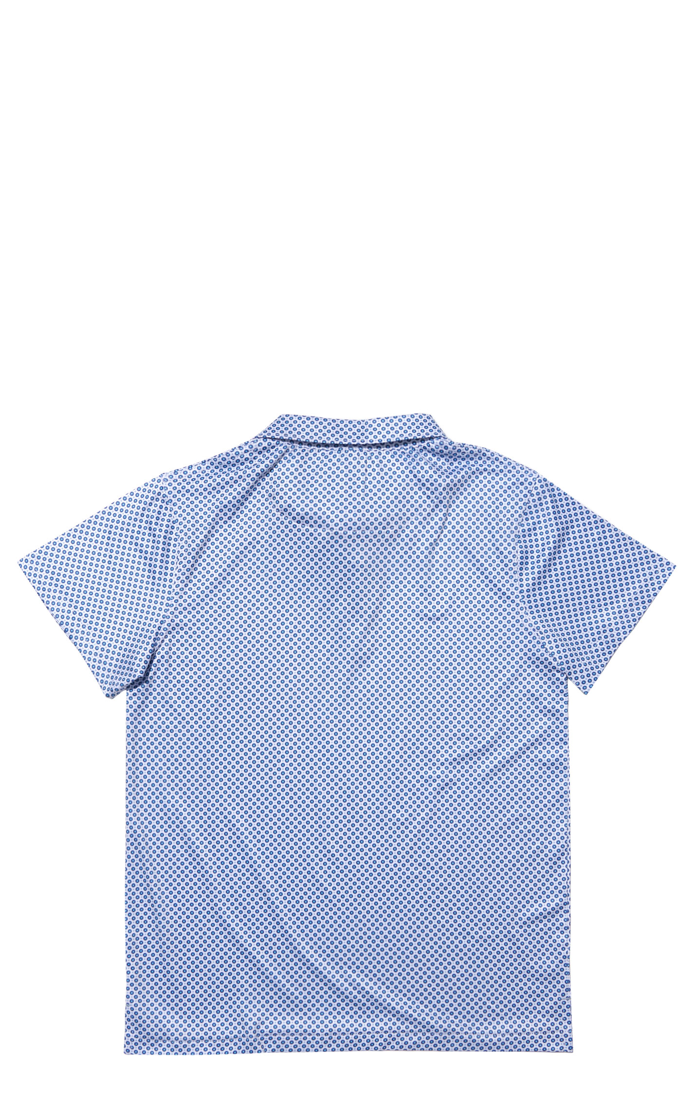 Rafter C Boy's Outdoor Navy & Turquoise Geo Polo Shirt - Image 1