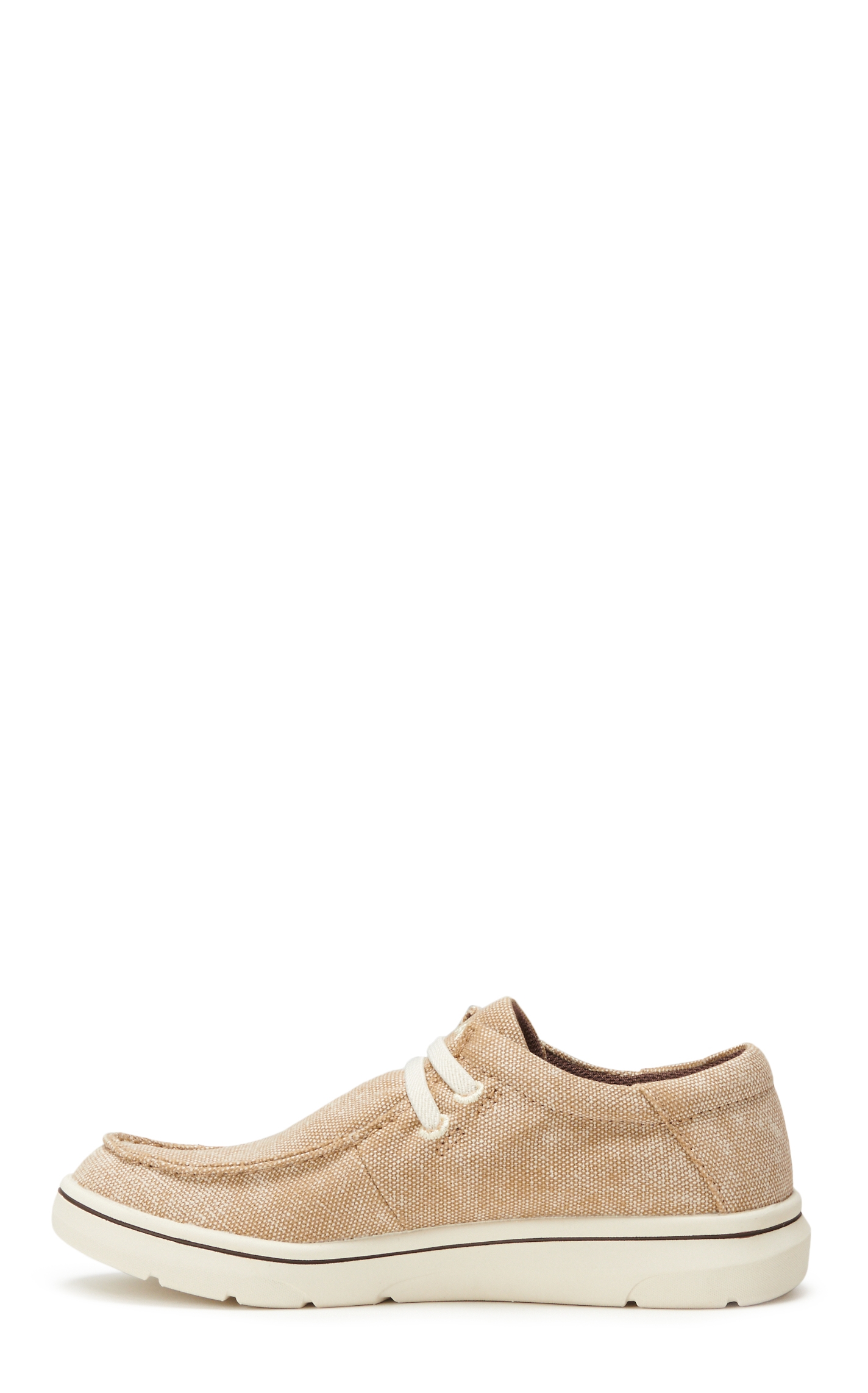 Ariat Youth Hilo Washed Tan Canvas Lace Up Casual Shoes - Image 1