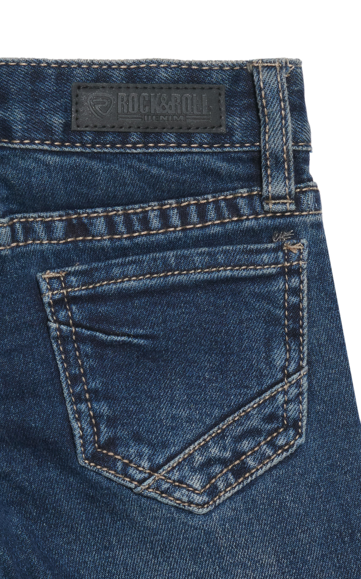 Rock & Roll Cowgirl Girl's Dark Wash Extra Stretch Trouser Jeans - Image 1