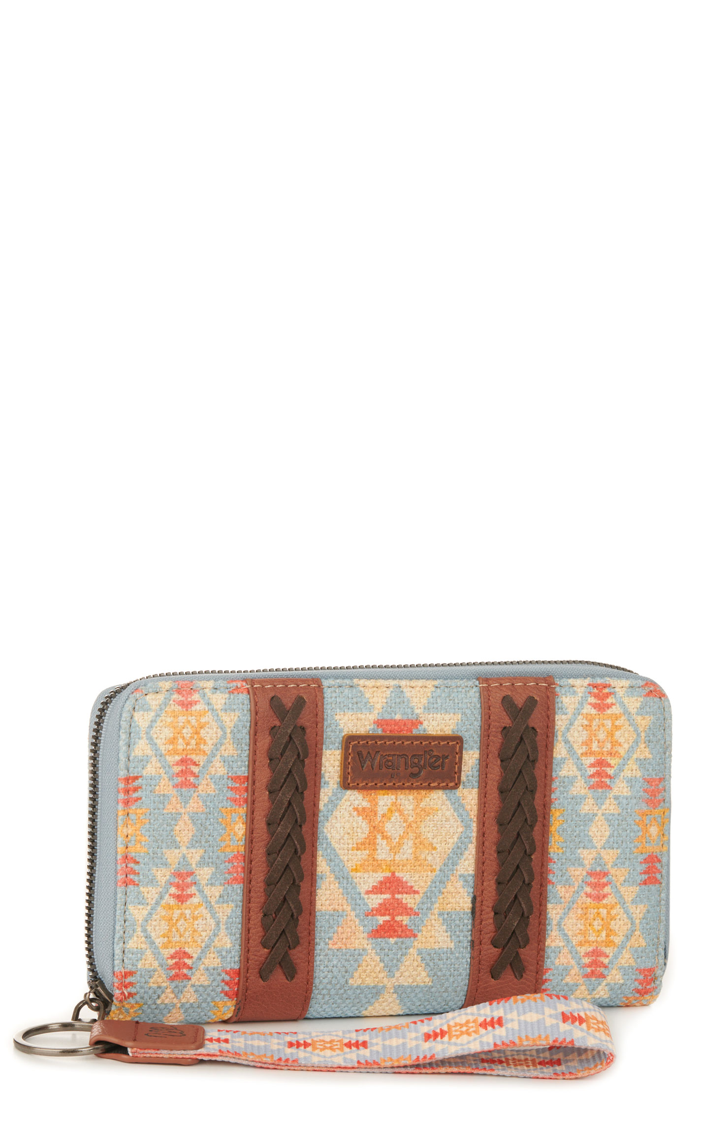 Wrangler Blue Skies & Sunrize Aztec Long Wristlet Wallet - Image 1