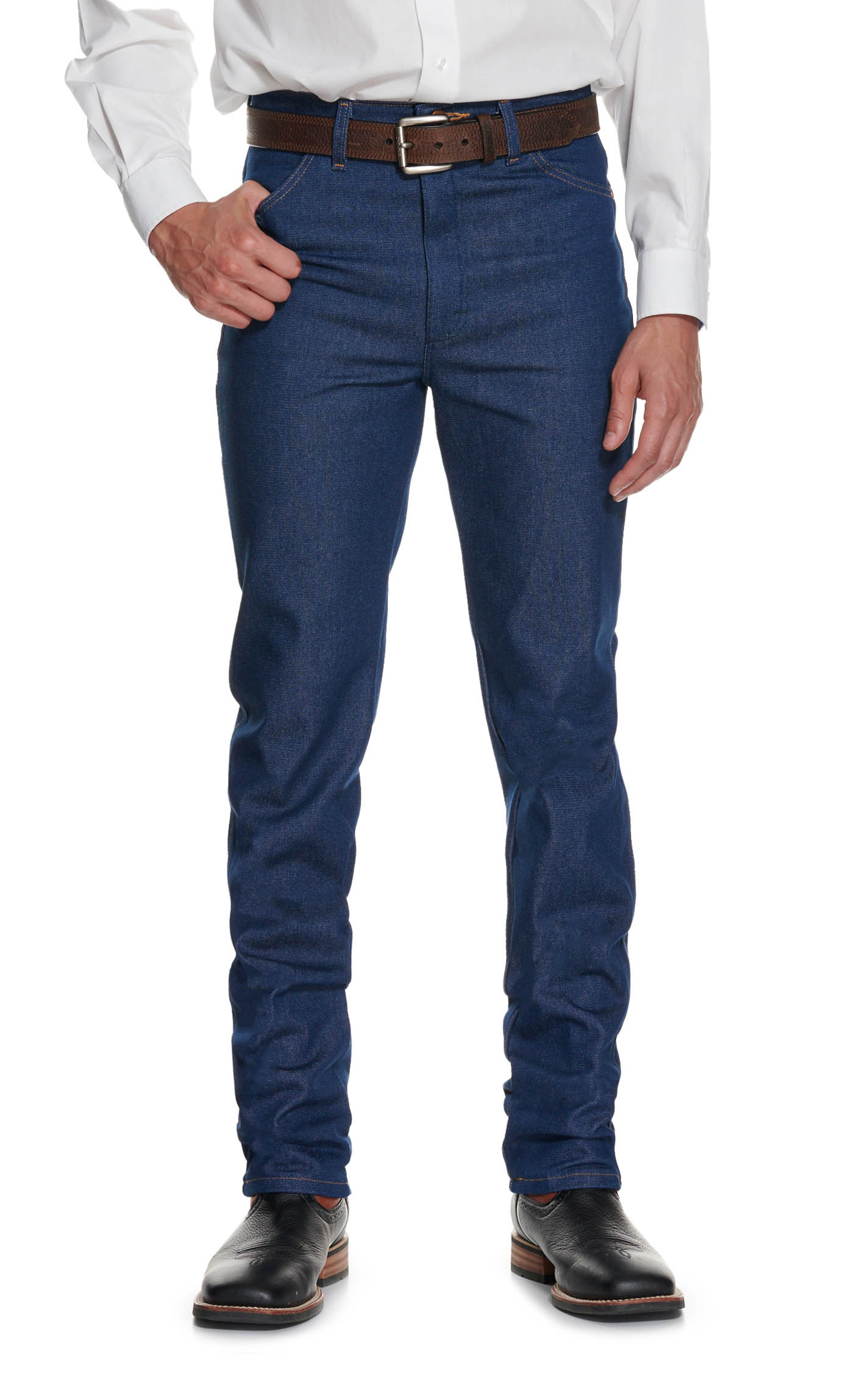 Wrangler Men's Rigid Indigo Cowboy Cut Slim Fit Jeans - Image 1