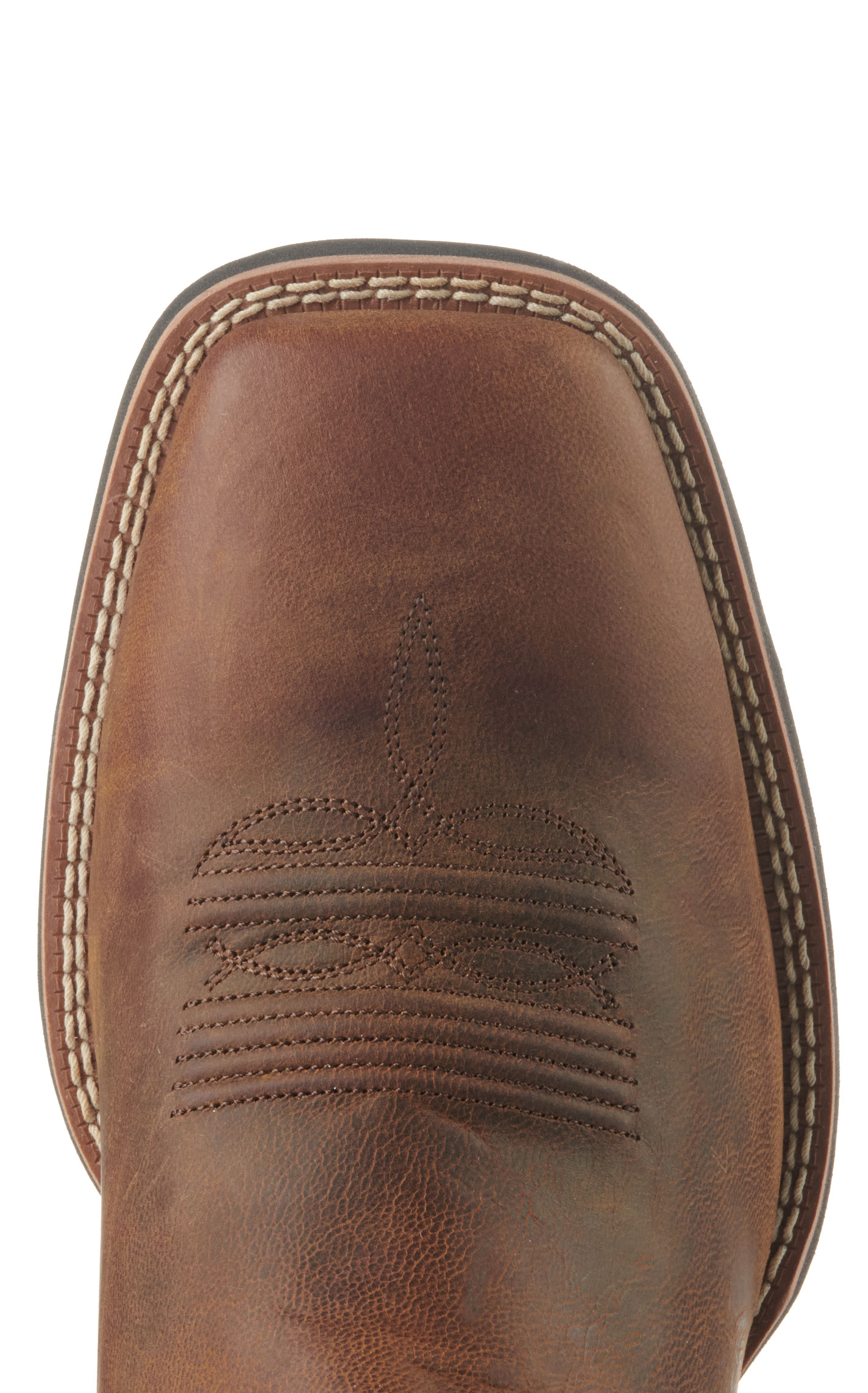 Ariat Men's Ricochet Weathered Chestnut SmartLite Wide Square Toe Cowboy Boots - Image 1