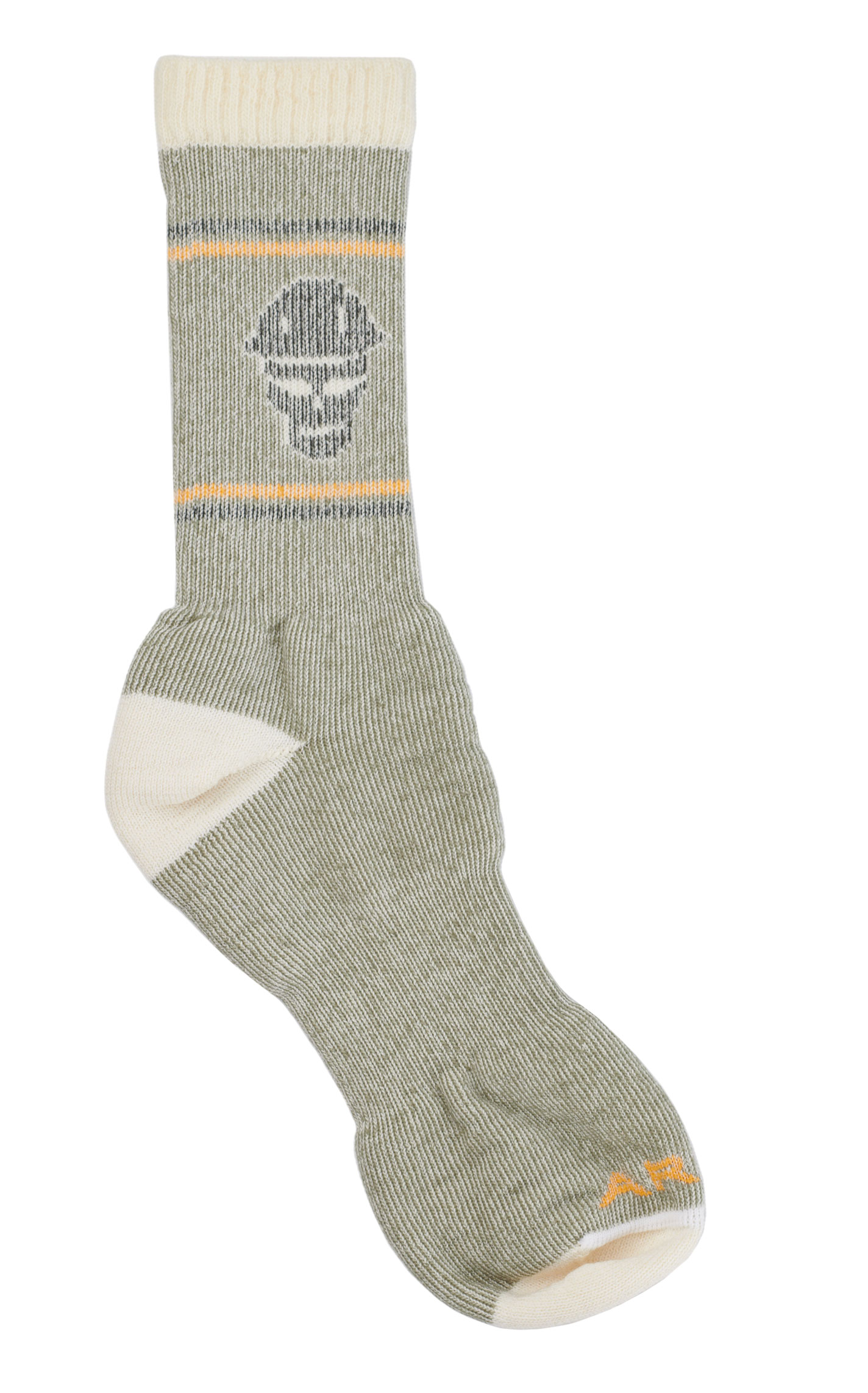 Ariat Men's Olive Roughneck Graphic Crew Socks (L-1 Pack) - Image 2