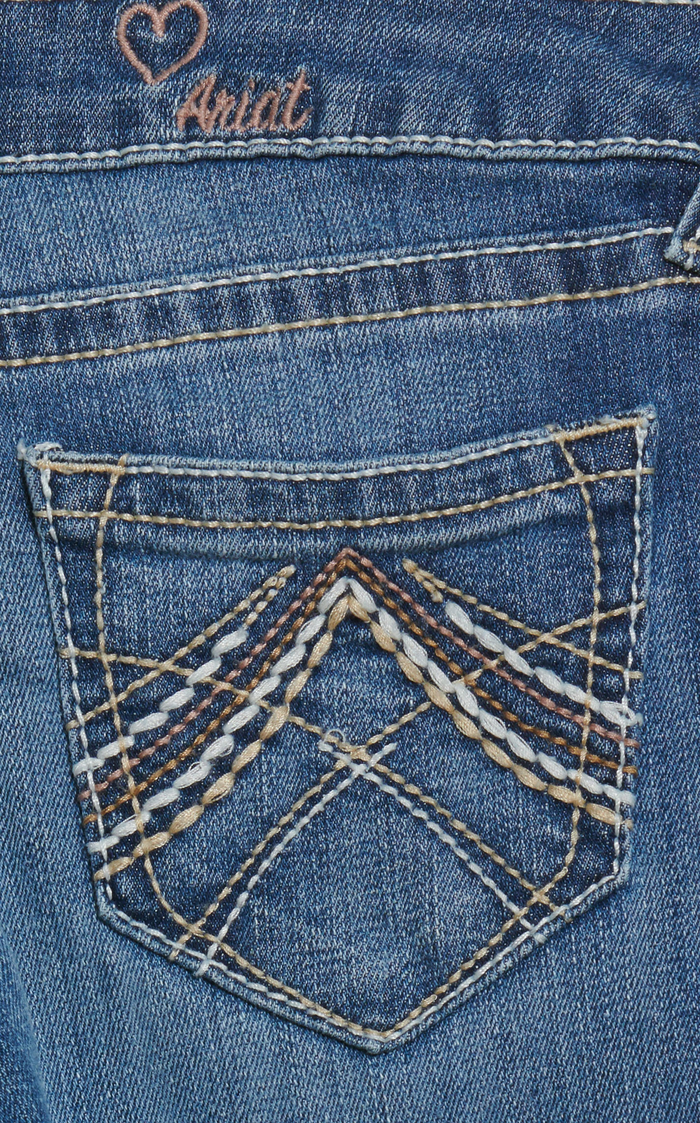 Ariat Girls' REAL Eleanor Whipstitch Boot Cut Jeans - Image 1