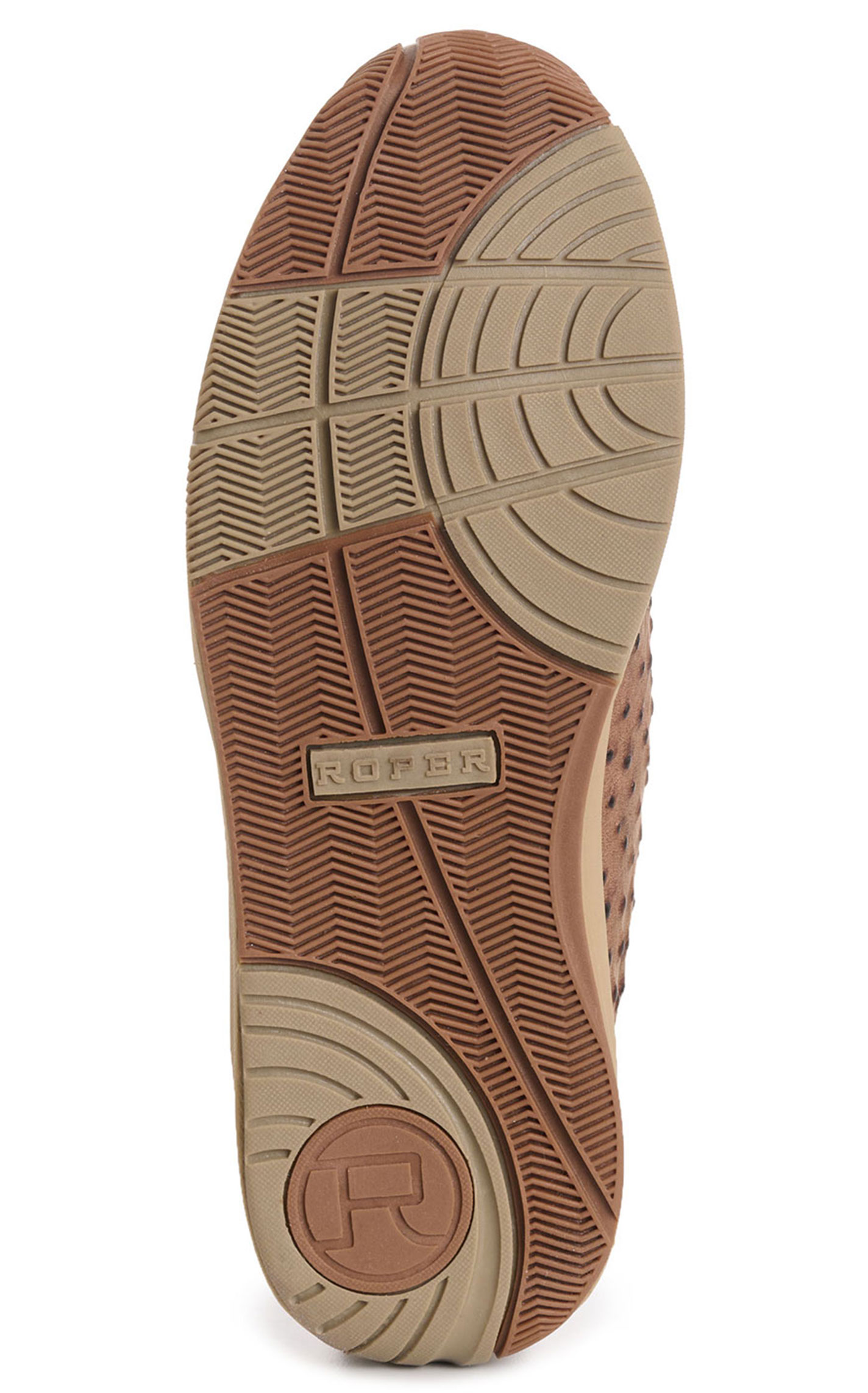 Roper Men's Clearcut Tan Ostrich Print Moc Toe Casual Shoes - Image 5