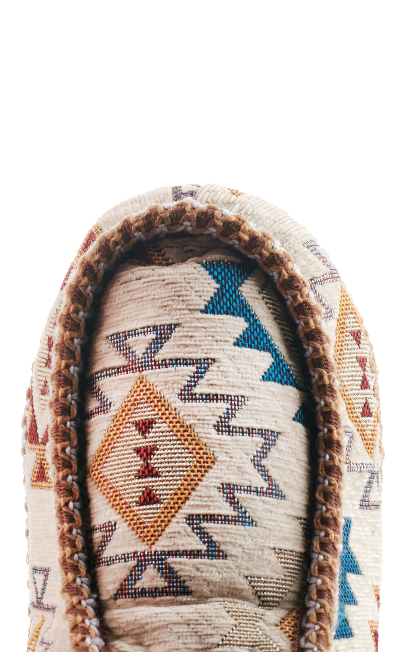 Blazin Roxx Women's Nora Cream Blanket Print Fold-Over Ankle Boot Slippers - Image 5