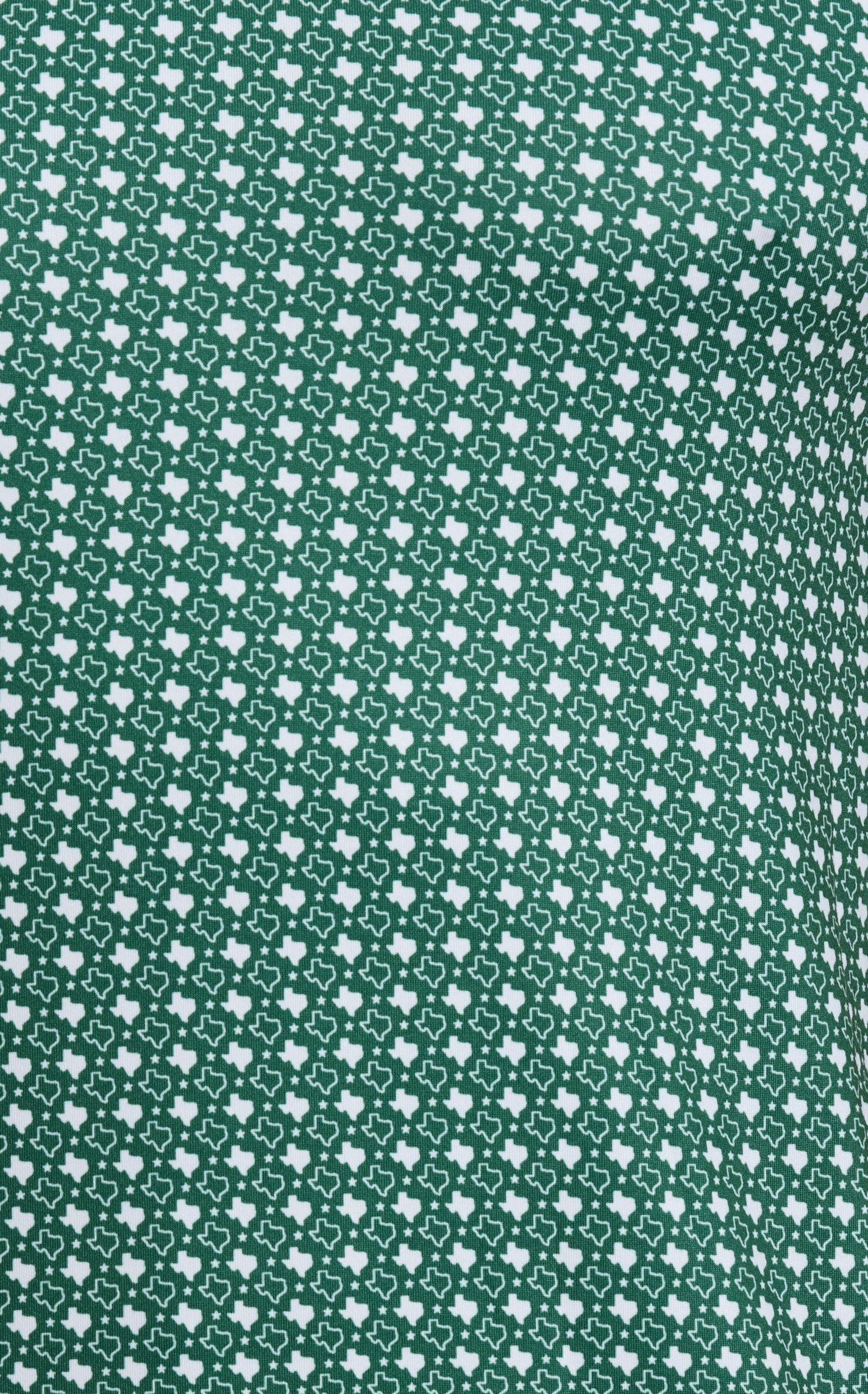 BURLEBO Men's Green & White Texas Print Performance Polo - Image 1