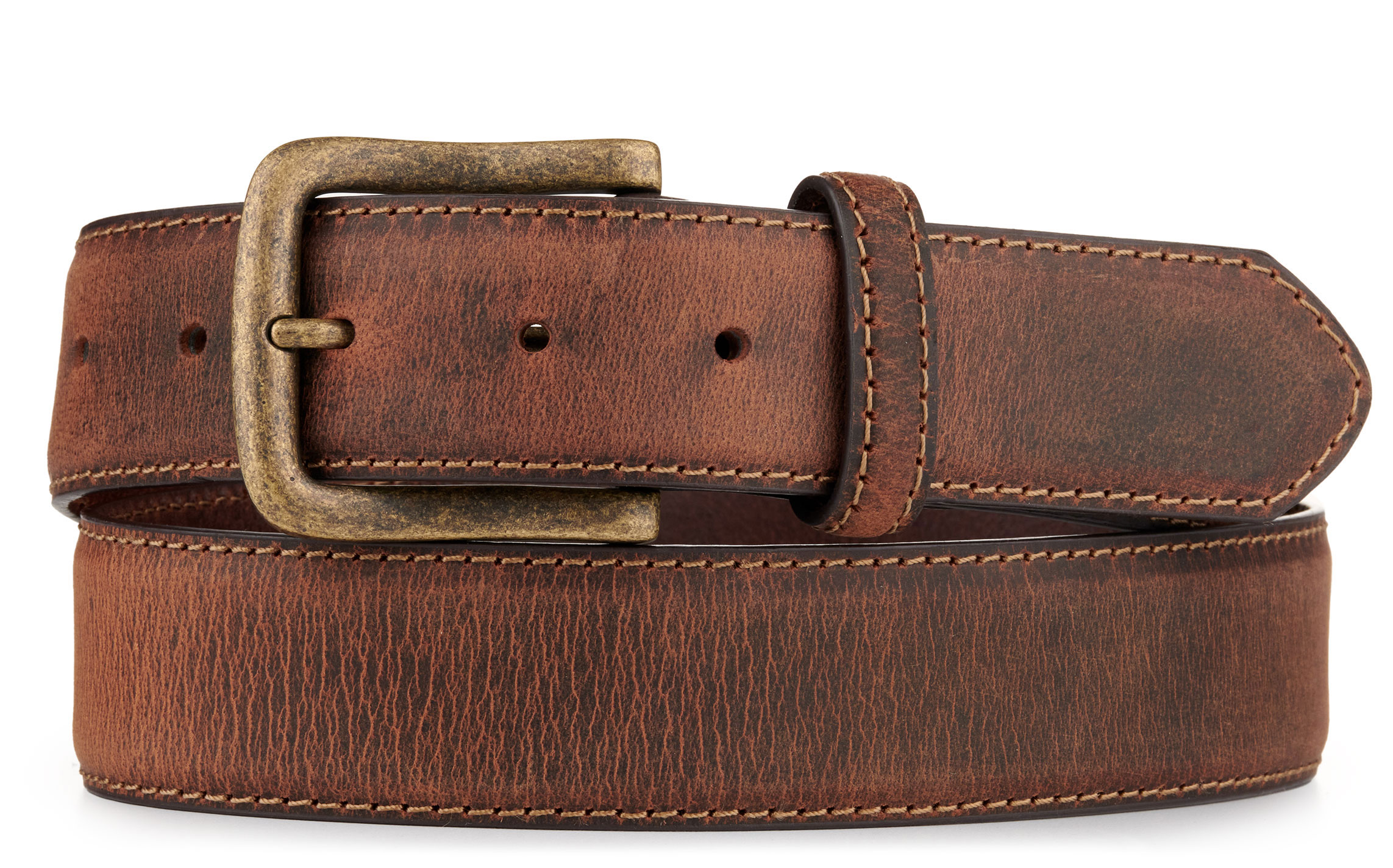 AndWest Men's Tan with Billets Western Belt - Image 1