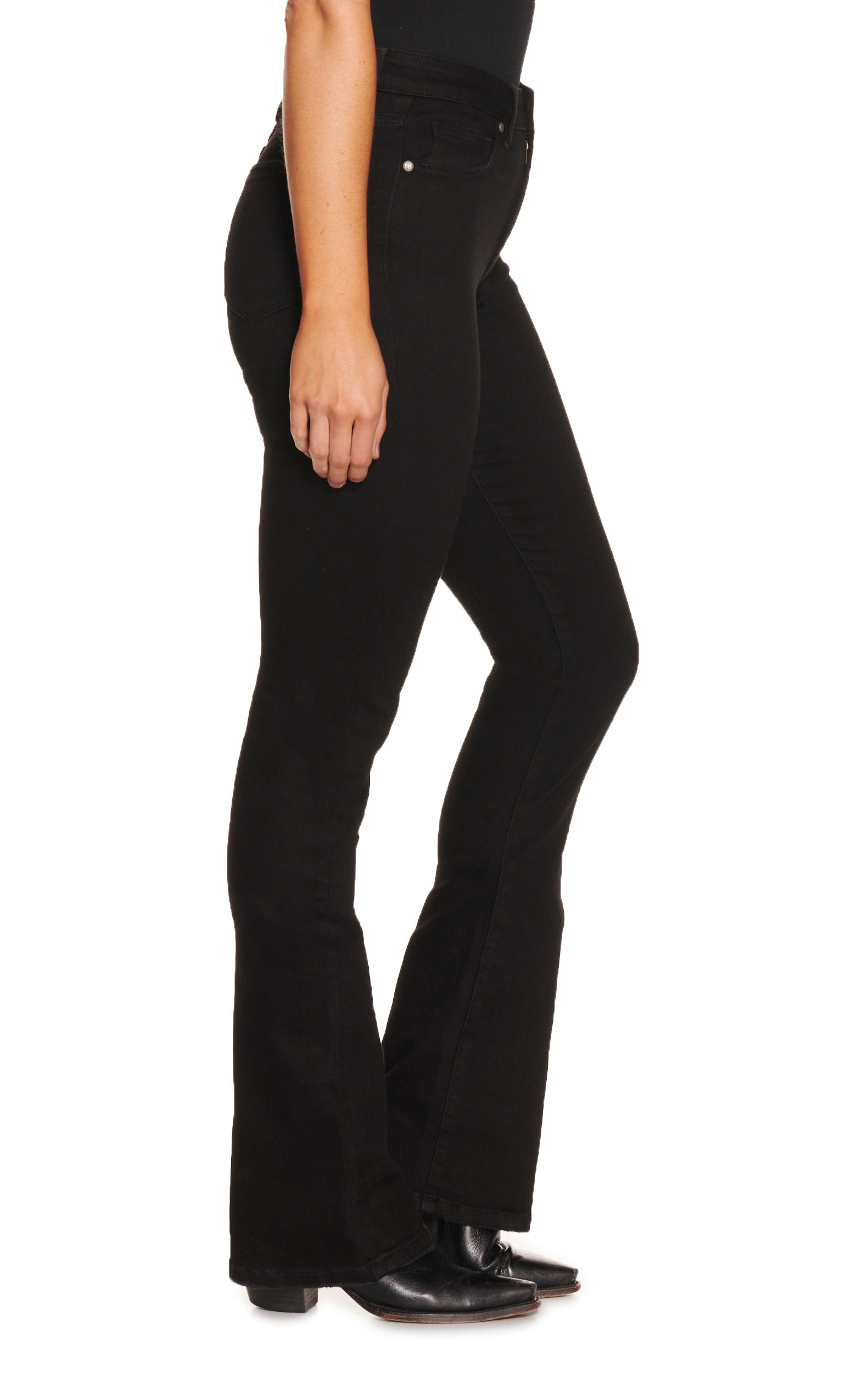 Rockin' C Women's Black High Rise Flare Leg Jeans - Image 1