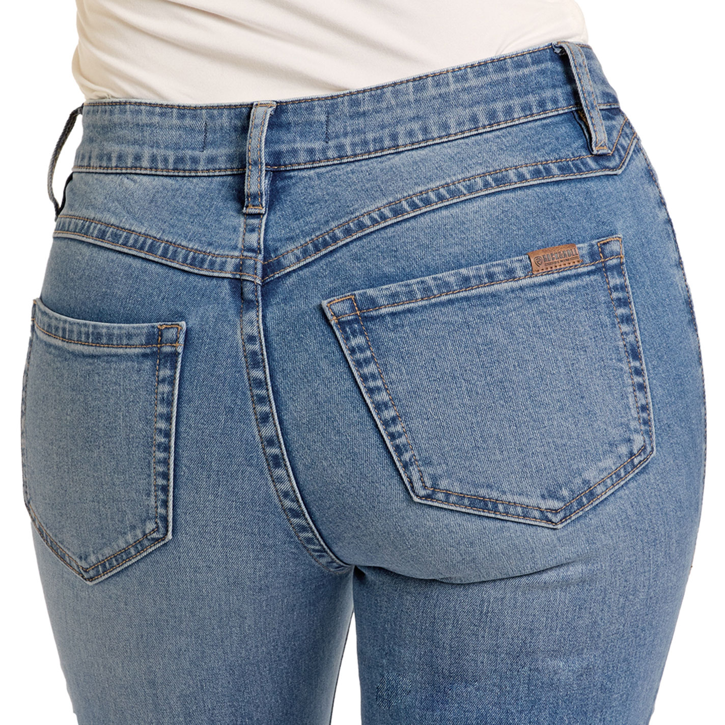 Rock & Roll Denim Women's Medium Wash Bell Bottom Jeans - Image 1