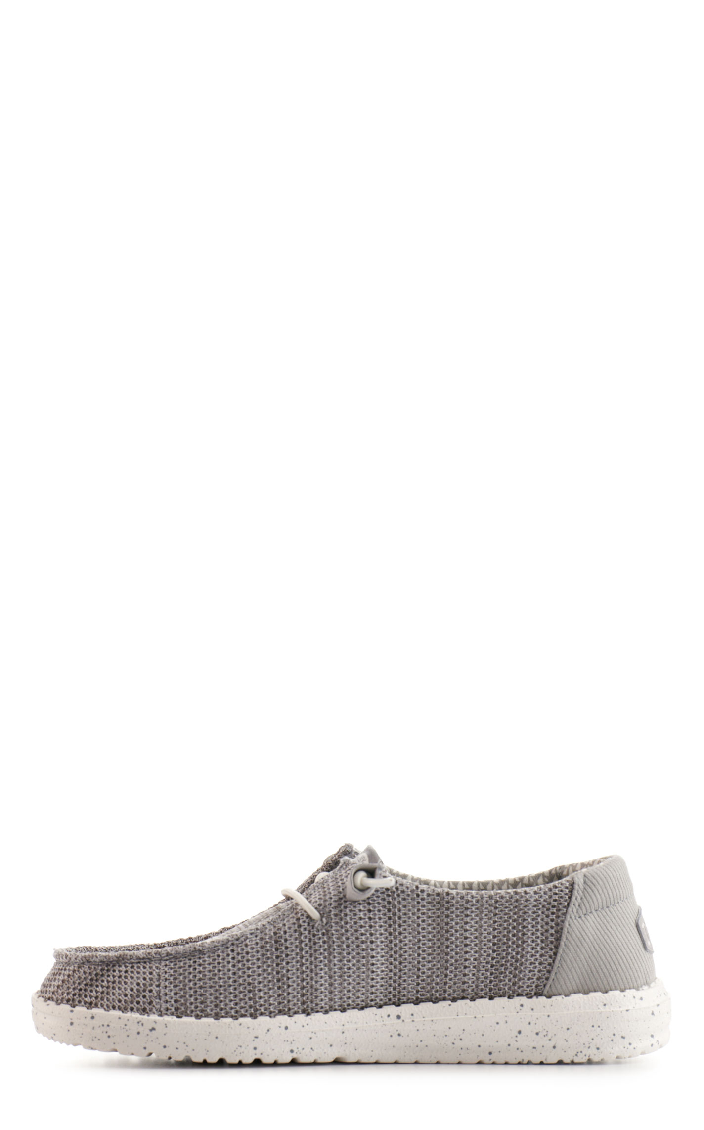 Hey Dude Women's Wendy Stretch Mesh Light Gray Moc Toe Lace Up Casual Shoes - Image 3