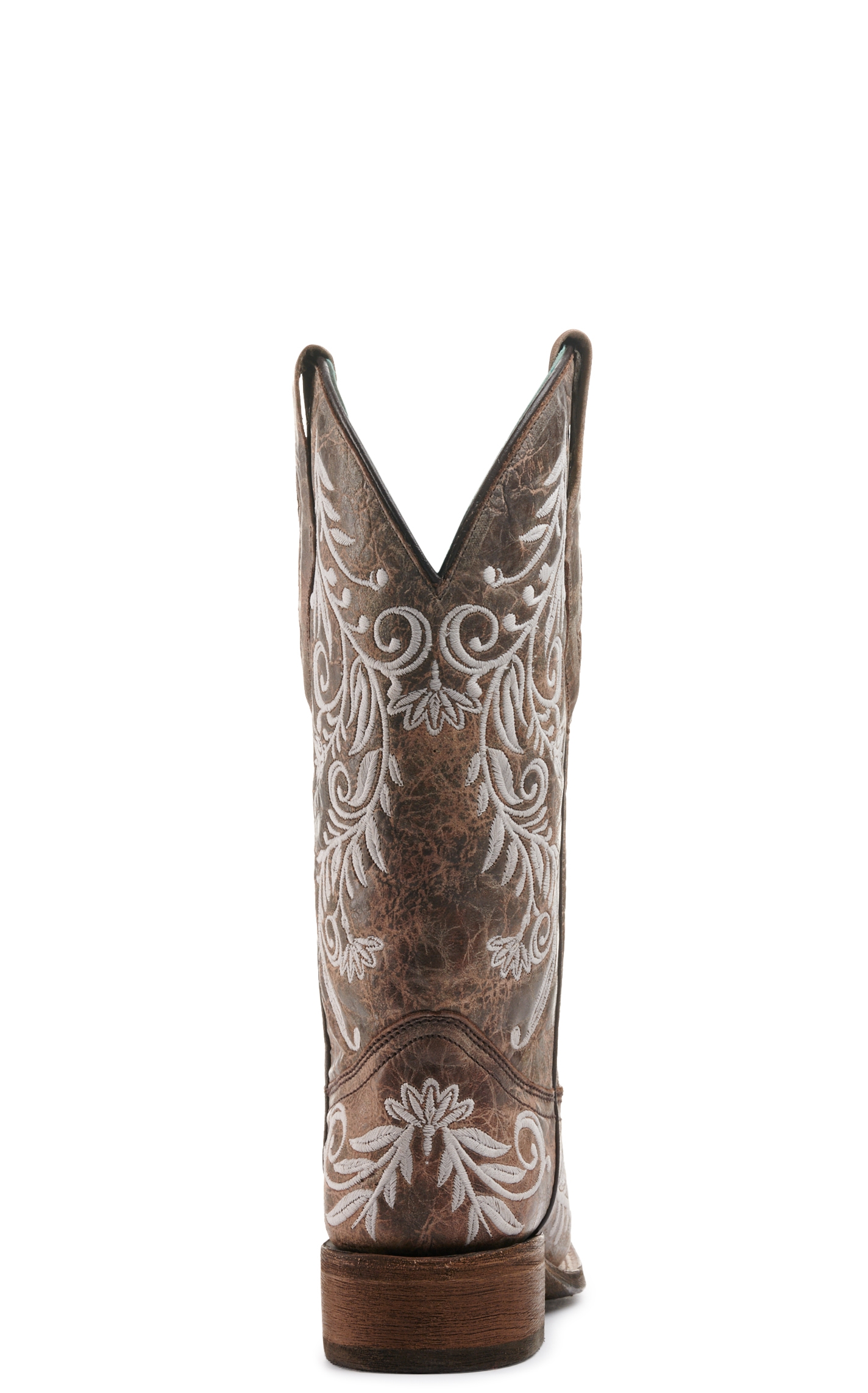 Corral Women's Brown and White Glow in the Dark Square Toe Cowboy Boots - Image 1