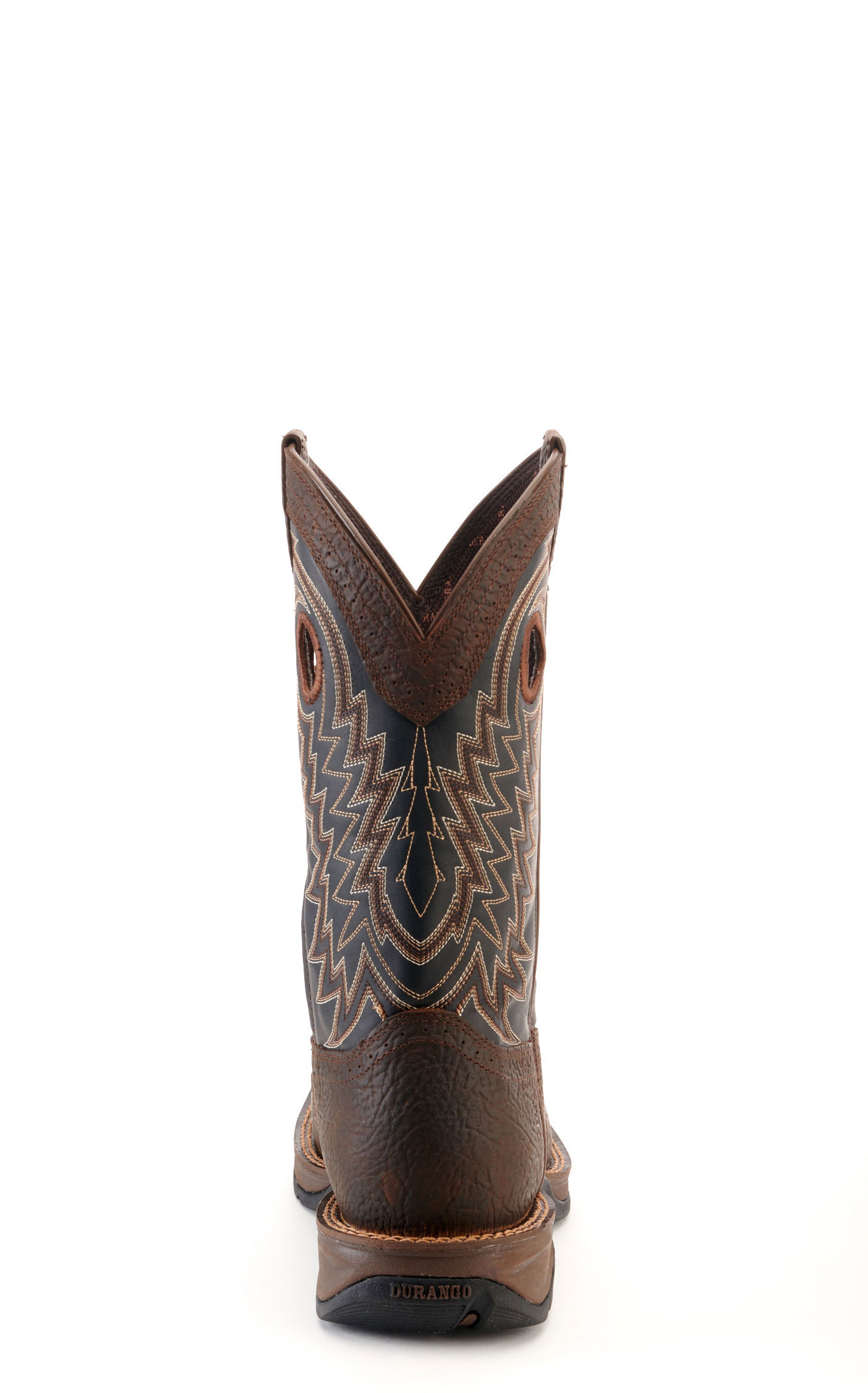 Durango Men's Rebel Brown and Black Wide Square Toe Cowboy Boots - Cavender's Exclusive - Image 1