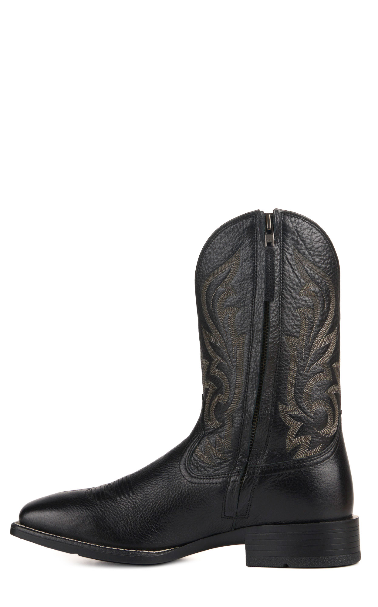 Ariat Mens Slim Zip Ultra Black Bantamweight Wide Square Toe Cowboy Boots - Image 1
