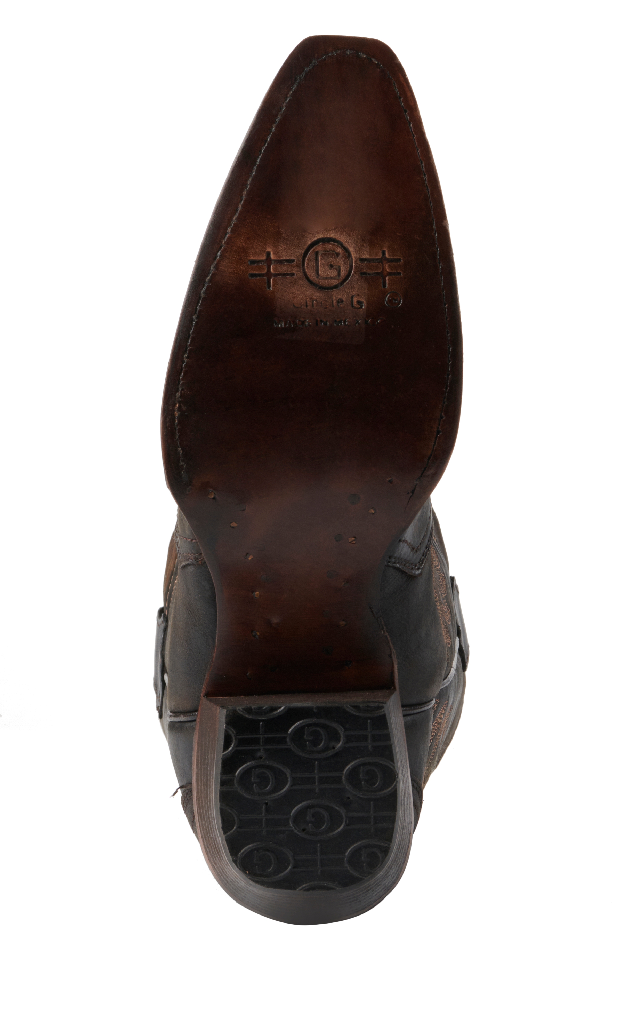 Circle G by Corral Women's Distressed Dark Brown with Embroidery & Triad Snip Toe Cowboy Boots - Image 1