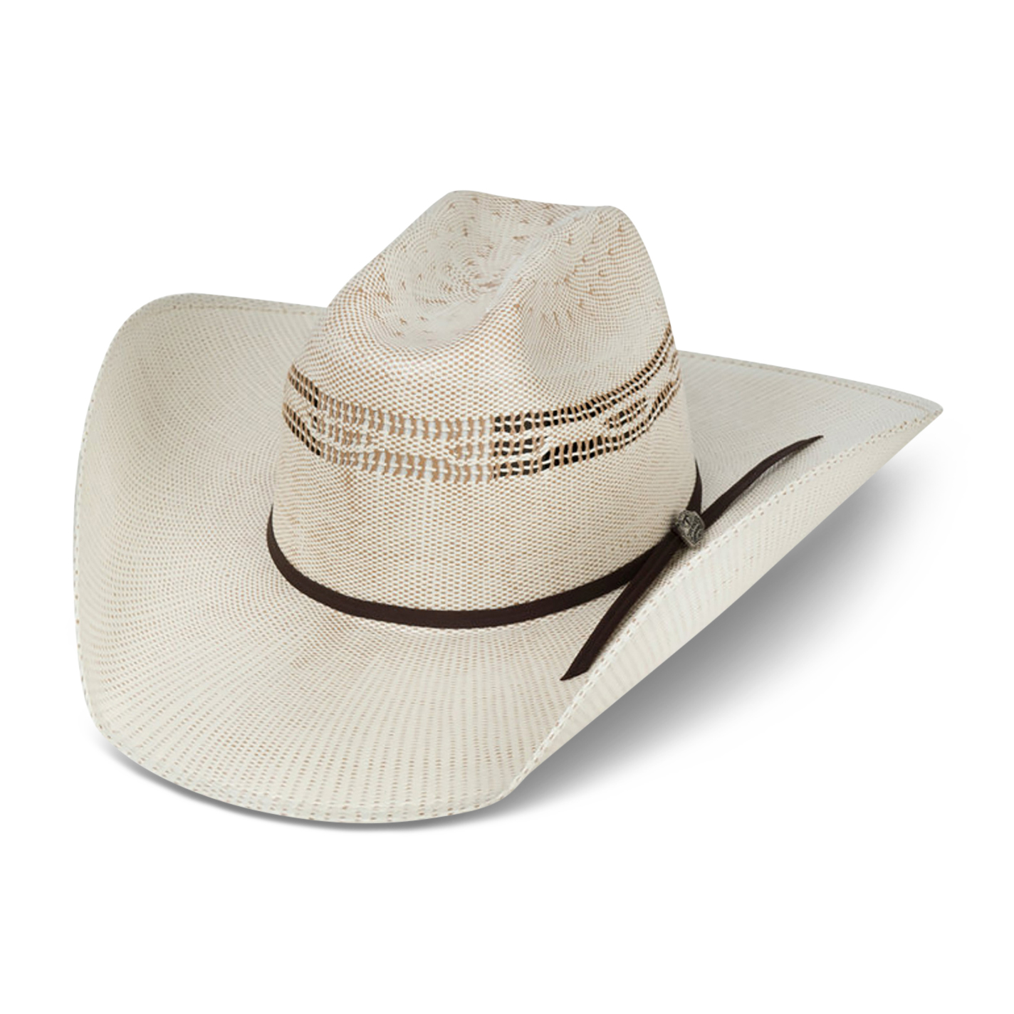 Cavender's Ranch Collection Two Tone Bangora Vented Crown Straw Cowboy hat - Image 1