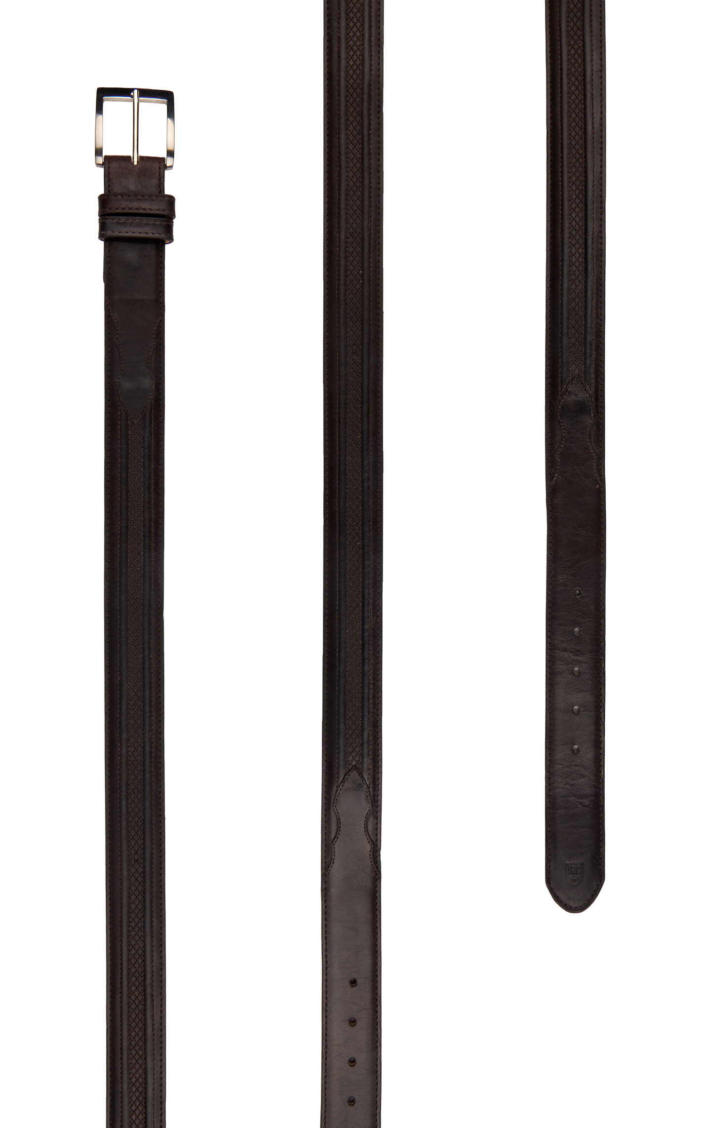 JRC & Sons Men's Chocolate Brown Ranch Hand Leather Western Belt - Image 1