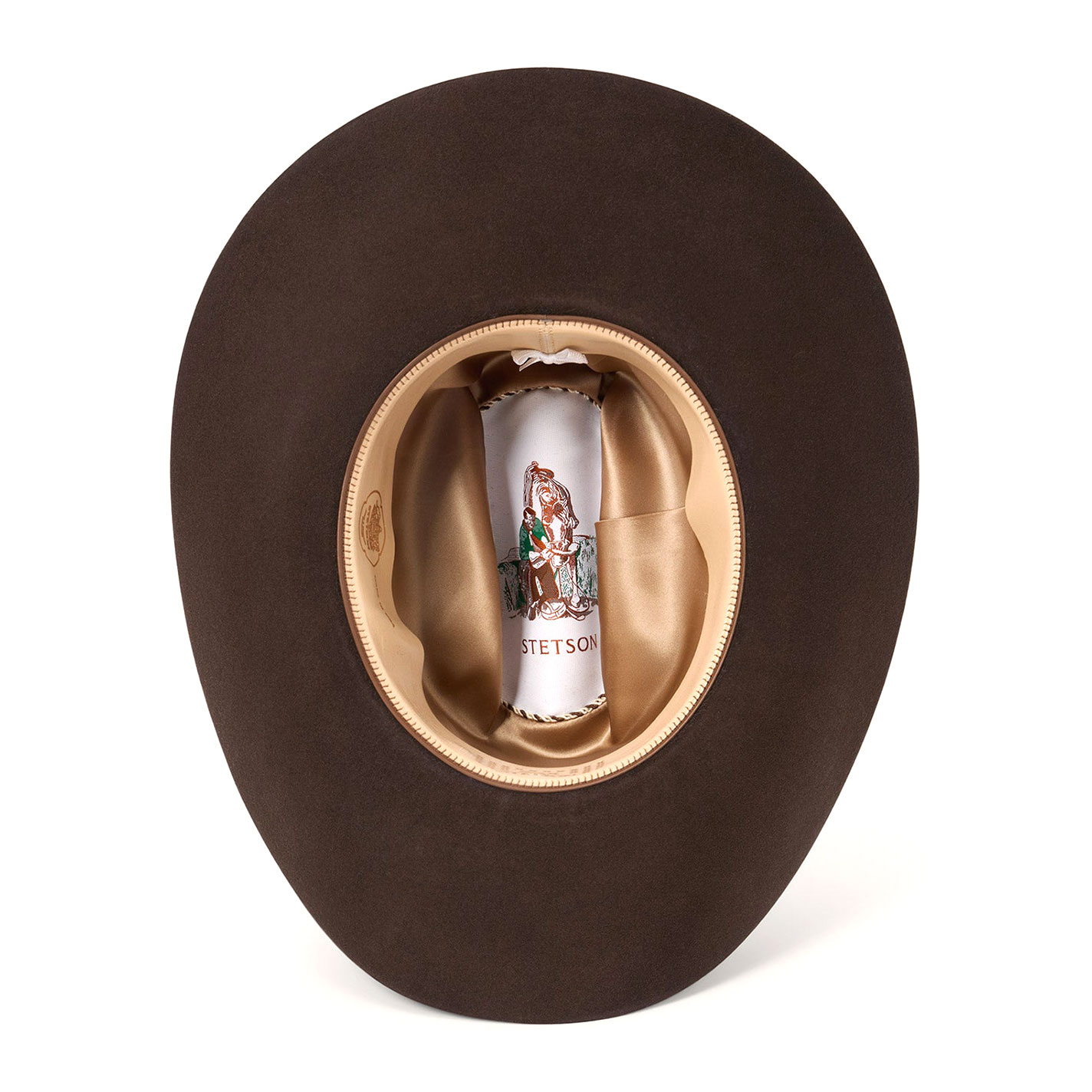 Stetson El Patron 30X Mocha Felt Cattleman's Crown Cowboy Hat - Image 1