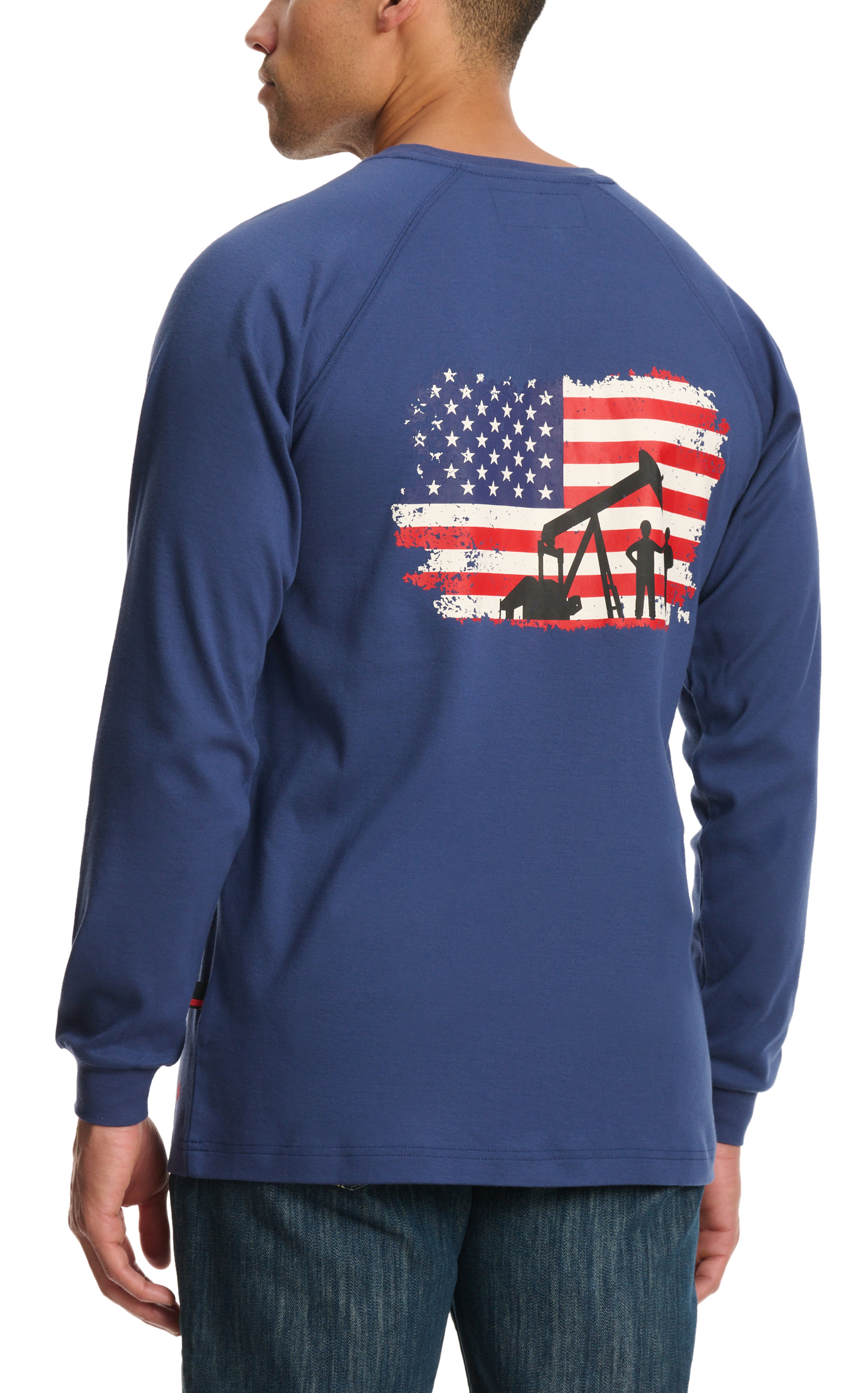Forge Men's Rich Blue American Flag Rig FR T-Shirt - Image 2