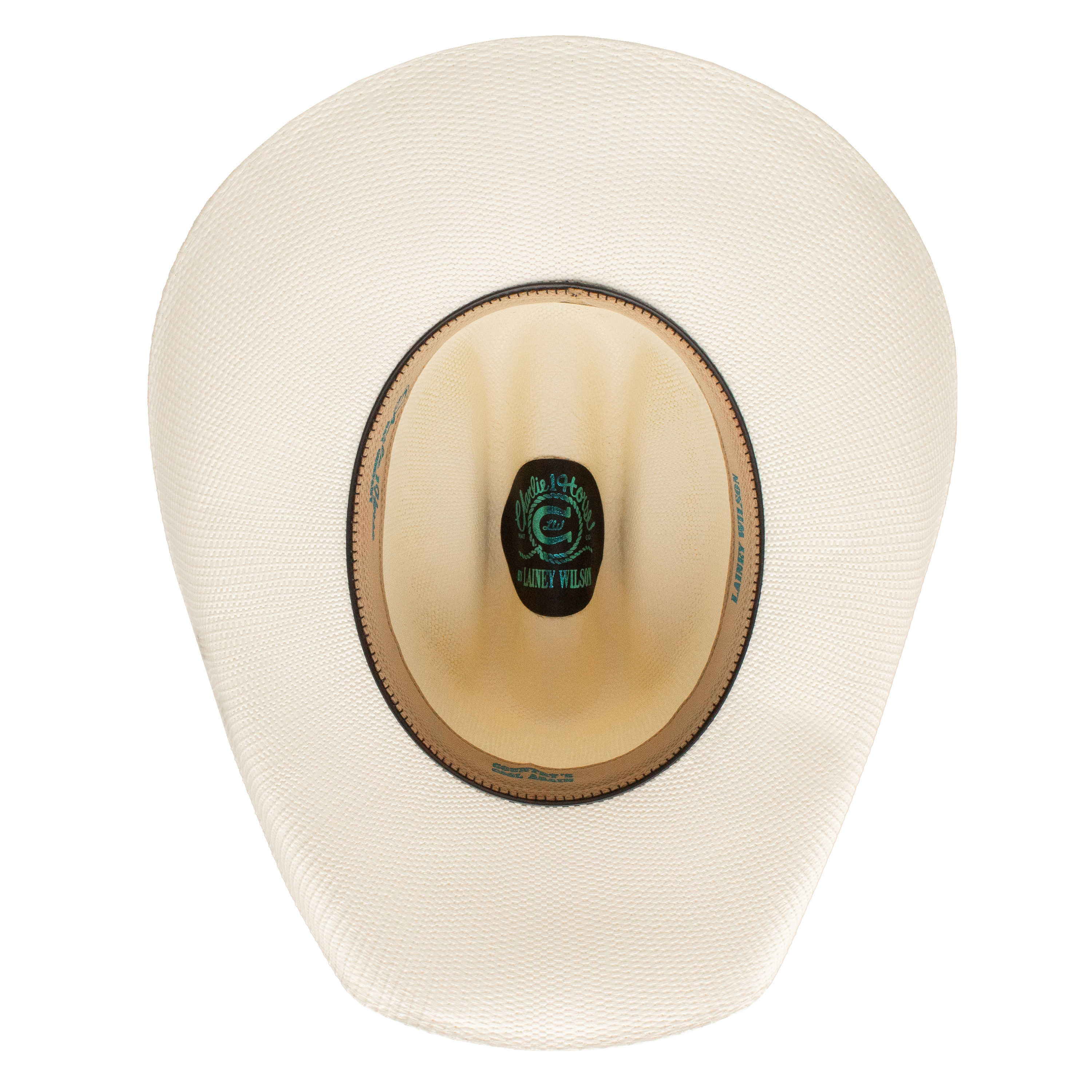 Charlie 1 Horse Lainey Wilson Women's Hang Tight Honey White Cattleman Crown Straw Cowboy Hat - Image 1