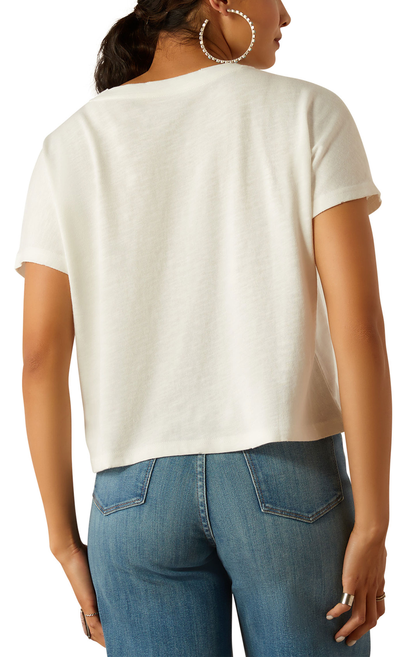 Ariat Women's White Cowboy Cloud Dancer T-Shirt - Image 1