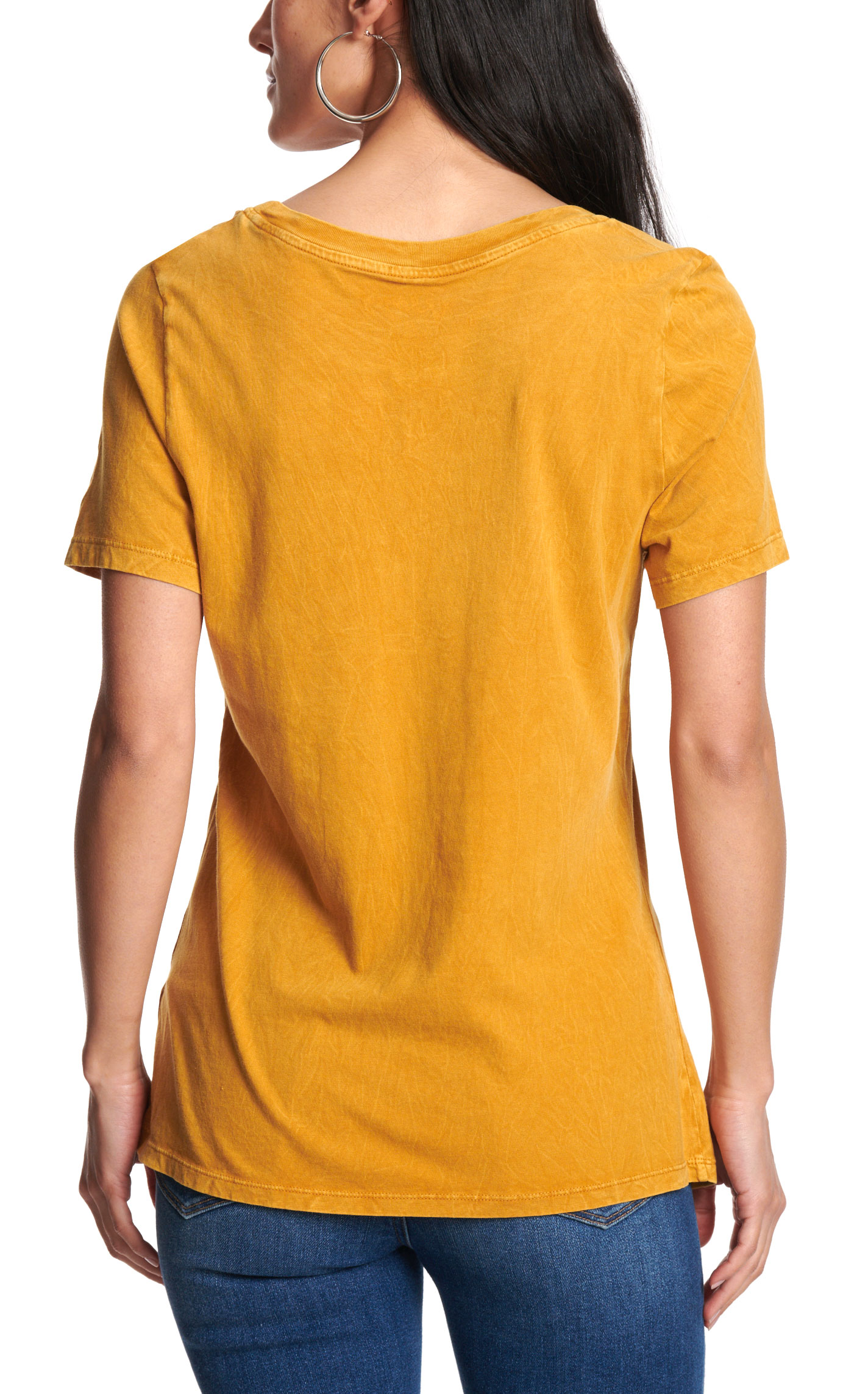 R.Rouge Women's Mustard Live Free Bling Graphic T-Shirt - Image 1