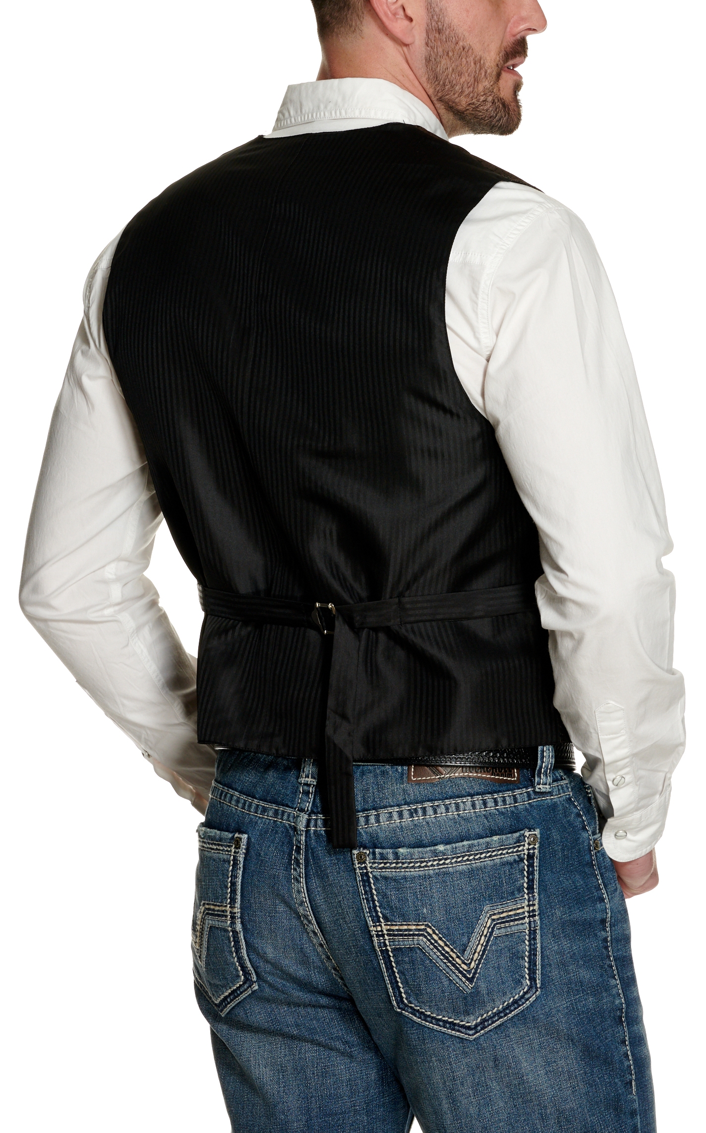 Scully Brown on Black Paisley Vest - Image 1