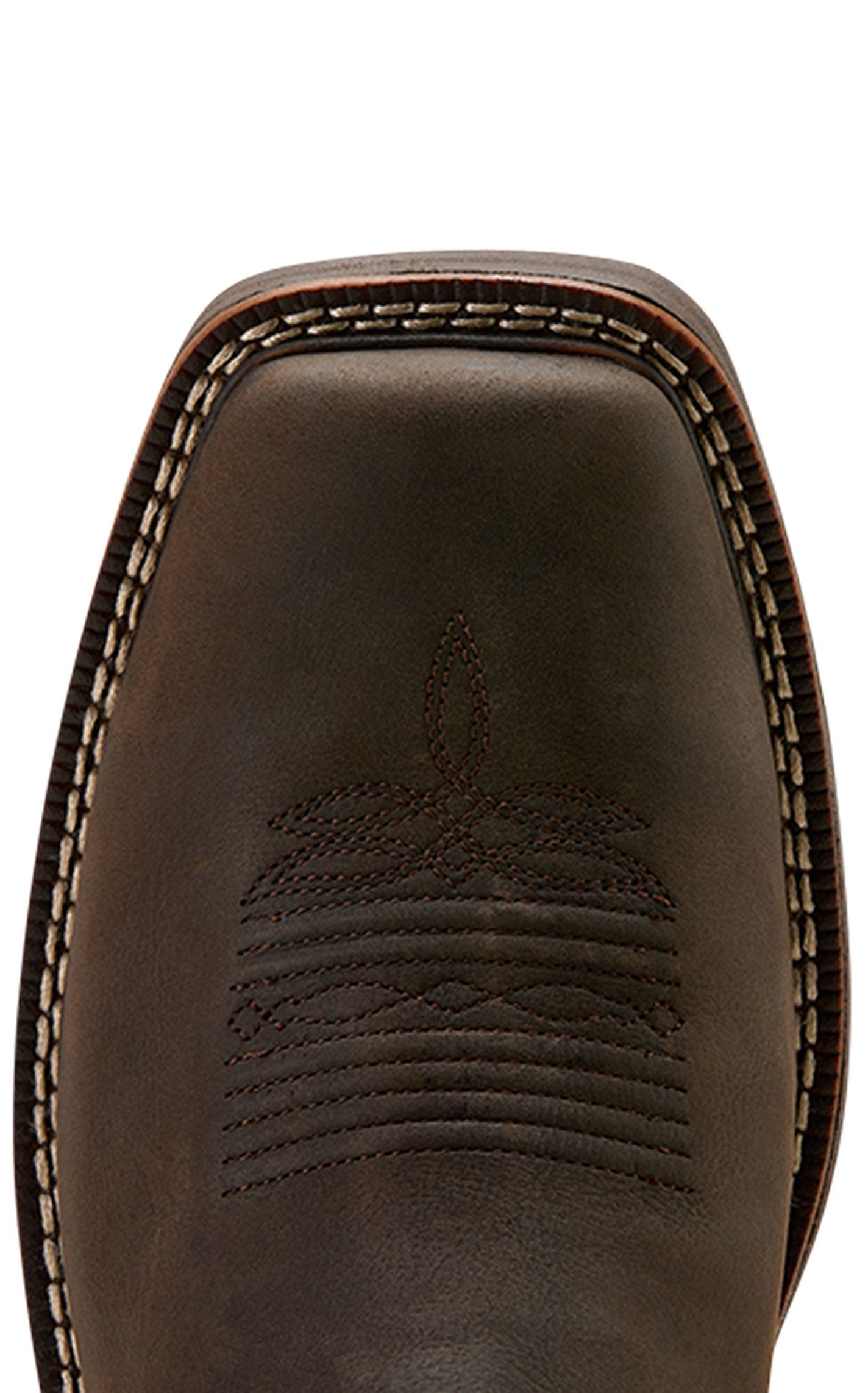 Ariat Men's Activator Dark Brown Waterproof Wide Square Soft Toe Work Boots - Image 1