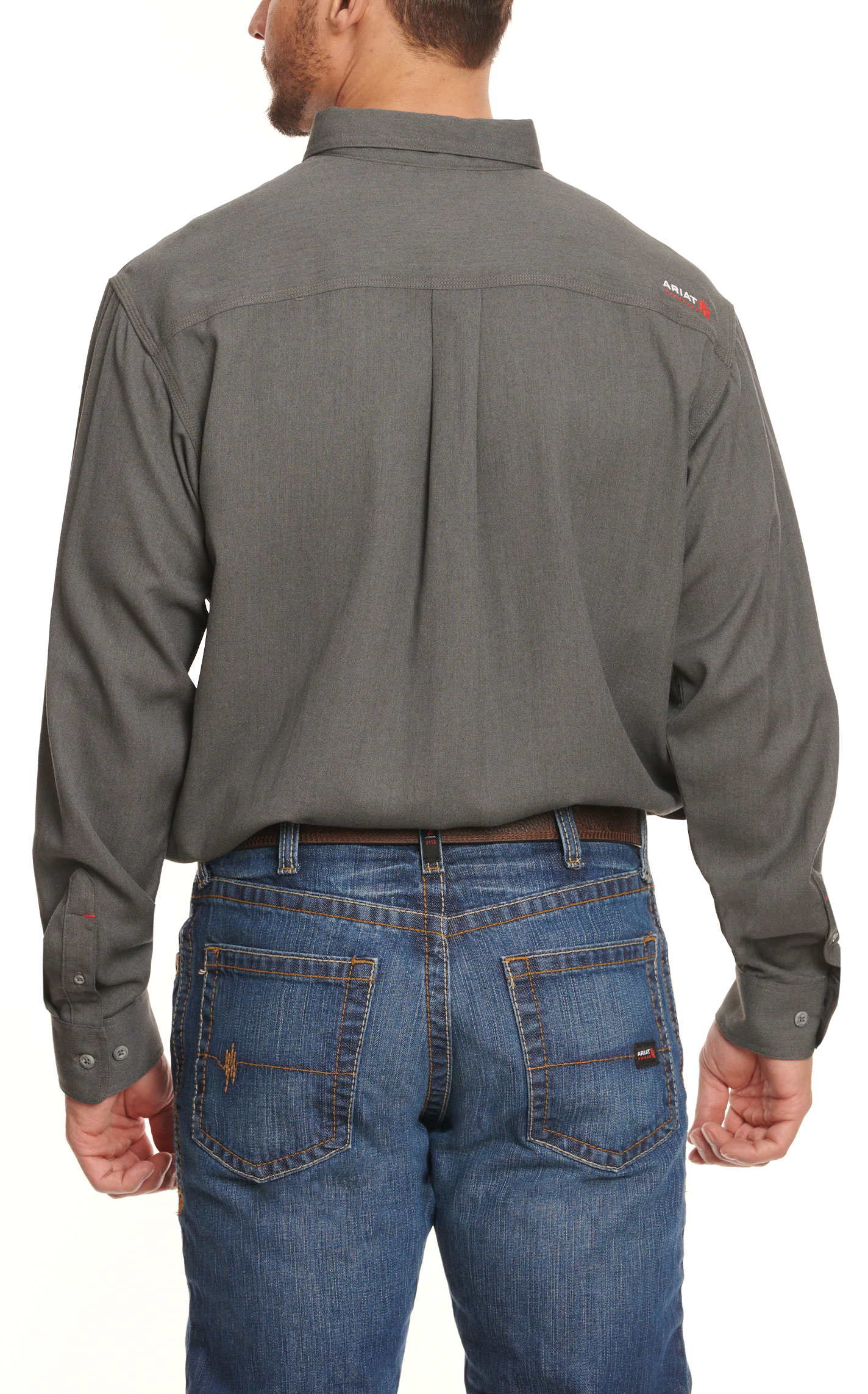 Ariat Men's Air Inherent Gray Heather CAT 2 FR Work Shirt - Image 1