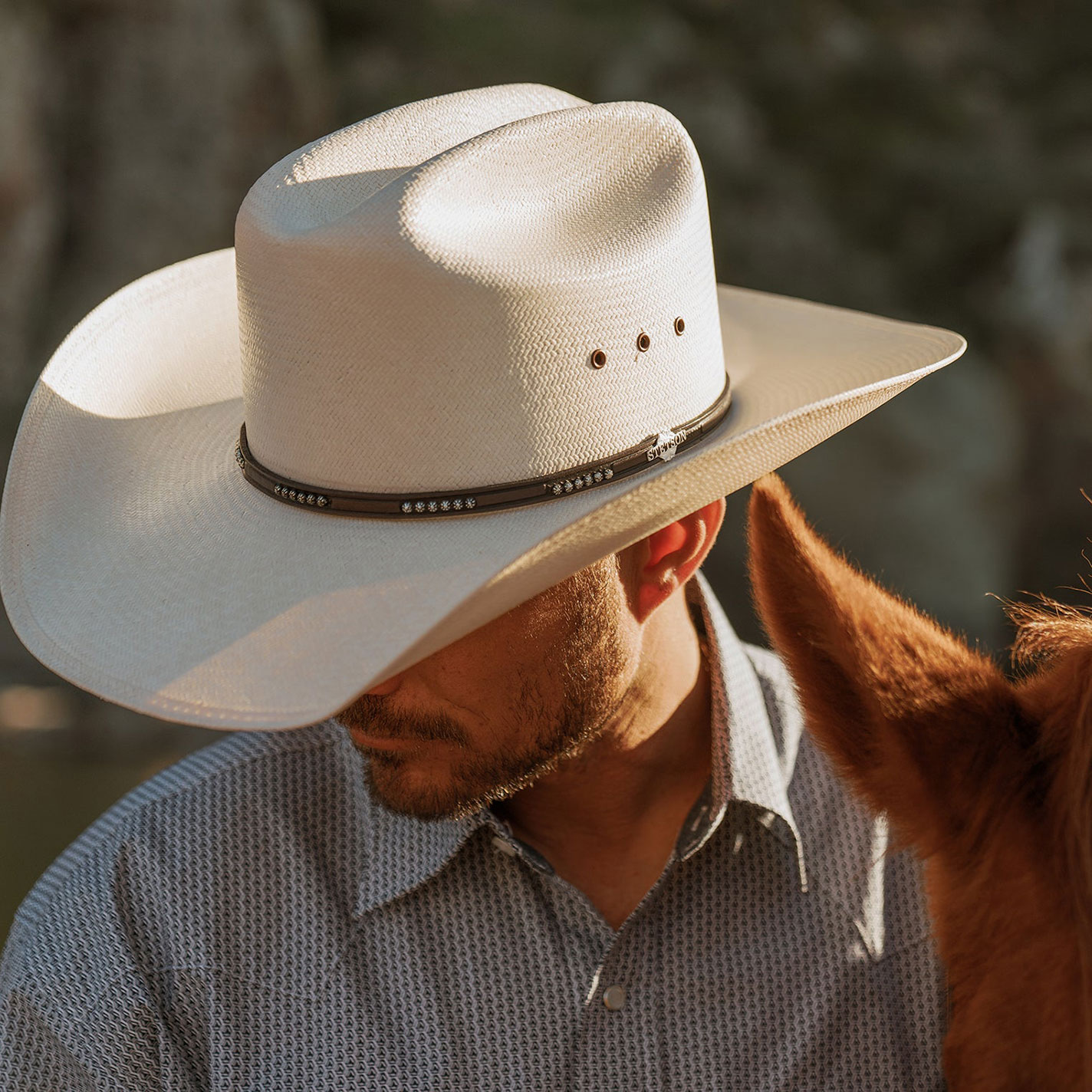 Stetson 10X Llano Straw Cowboy Hat - Image 1