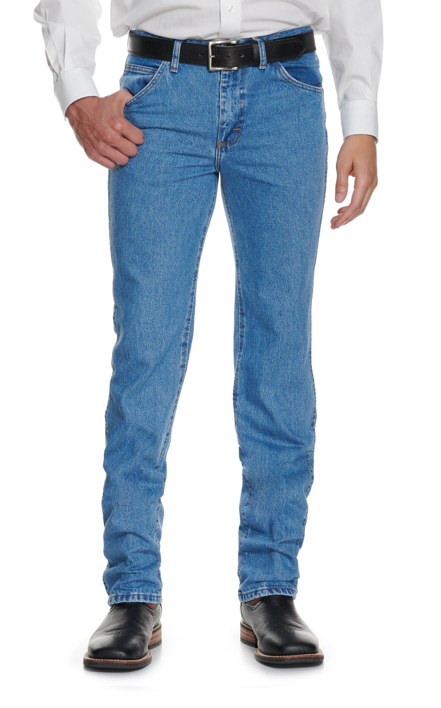 Wrangler Men's Premium Performance Cowboy Cut Stonewashed Slim Fit Jean - Image 1