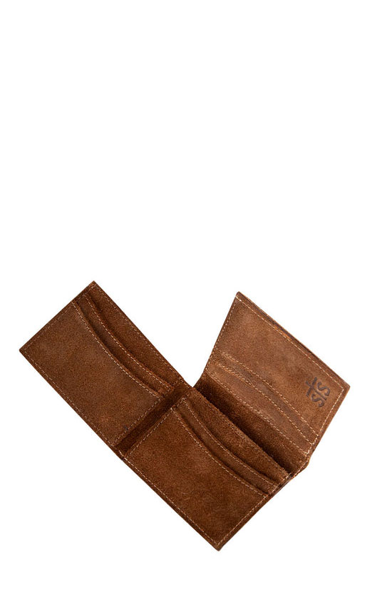 STS Ranchwear Men's Chocolate & Cream Hair On Hide Hidden Cash Wallet - Image 1