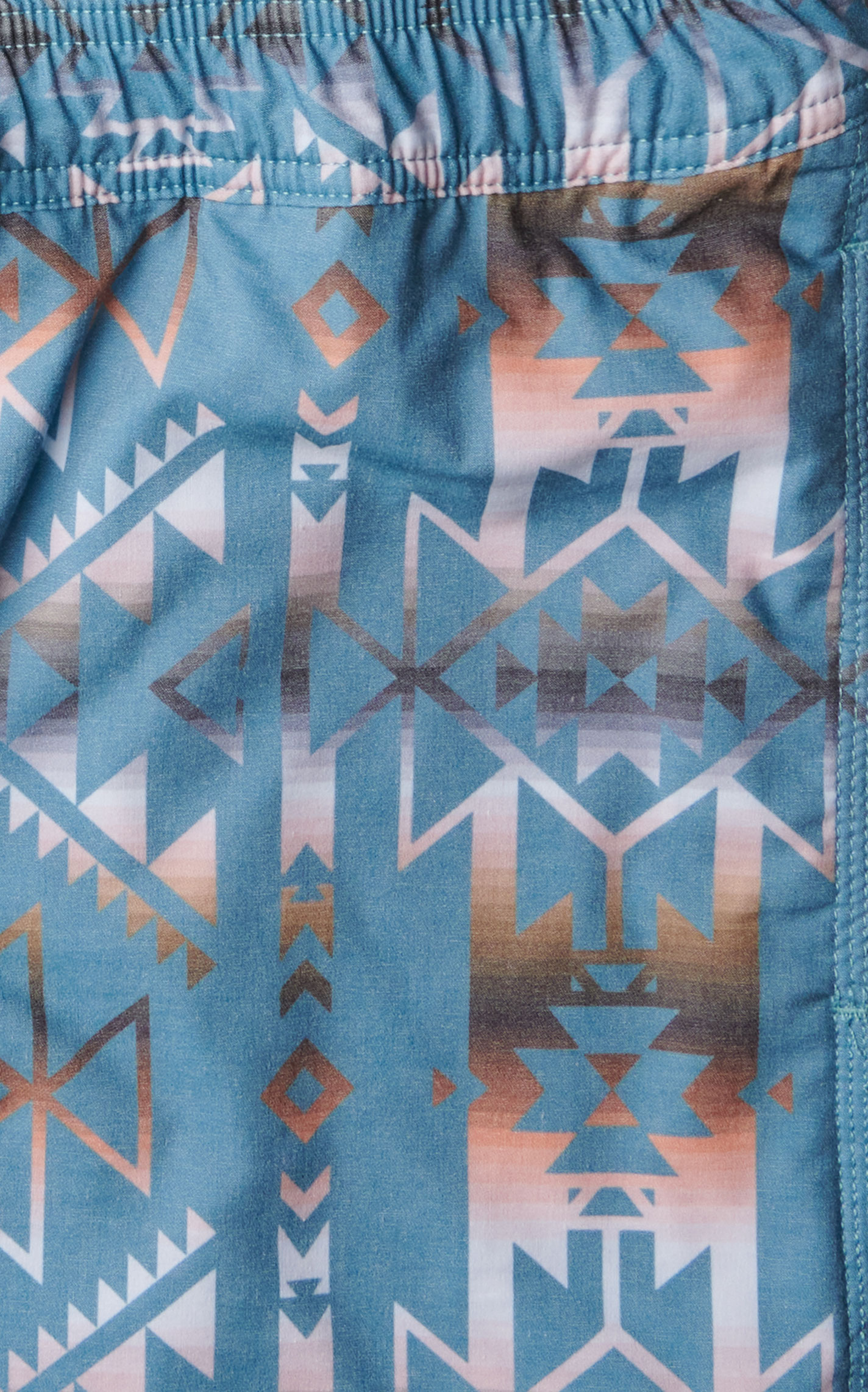 Hooey Men's Big Wake Teal Colorful Aztec Swim Trunks - Image 1