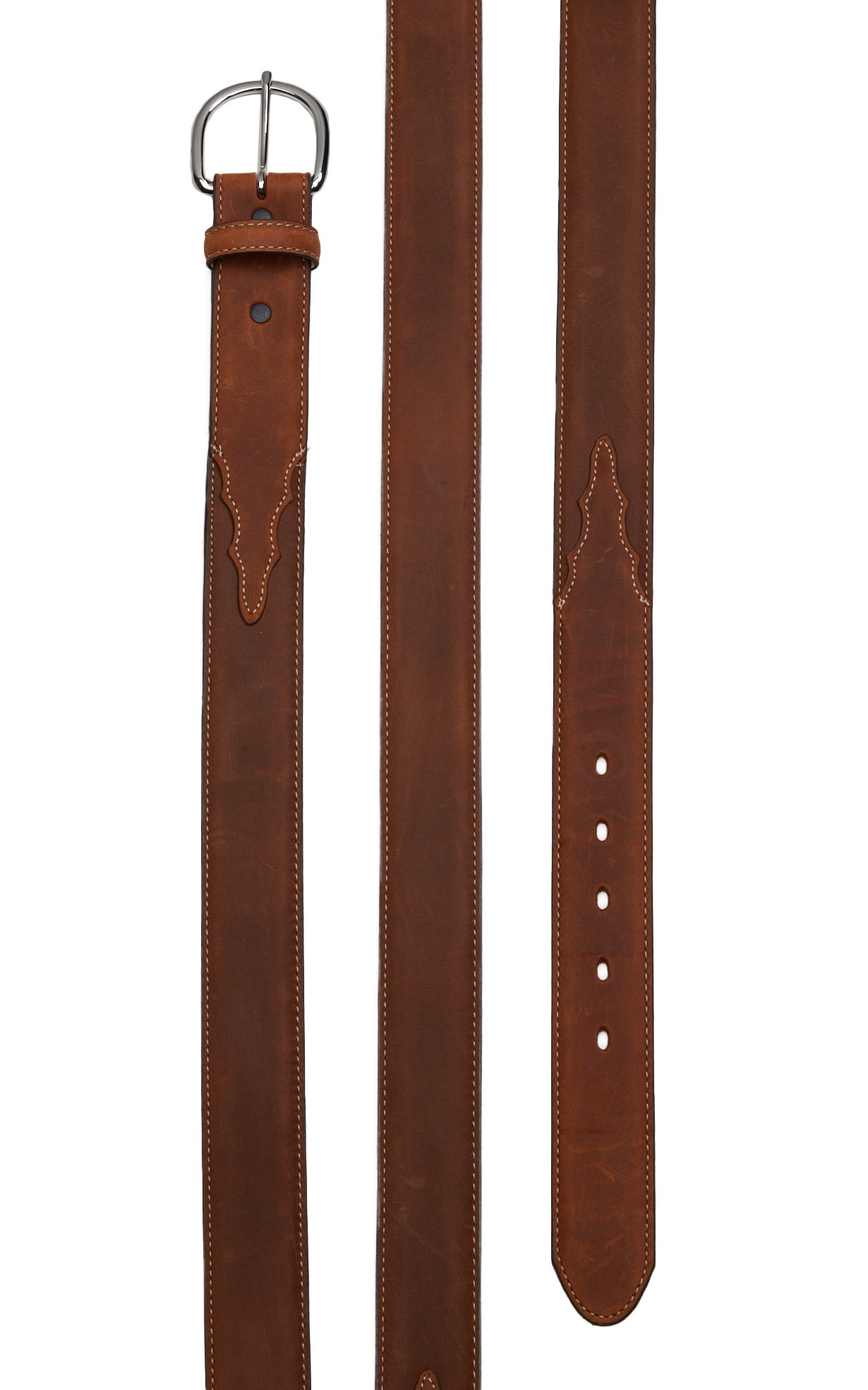Justin Bay Apache Brown 1 3/8 Leather Classic Western Belt - Image 1