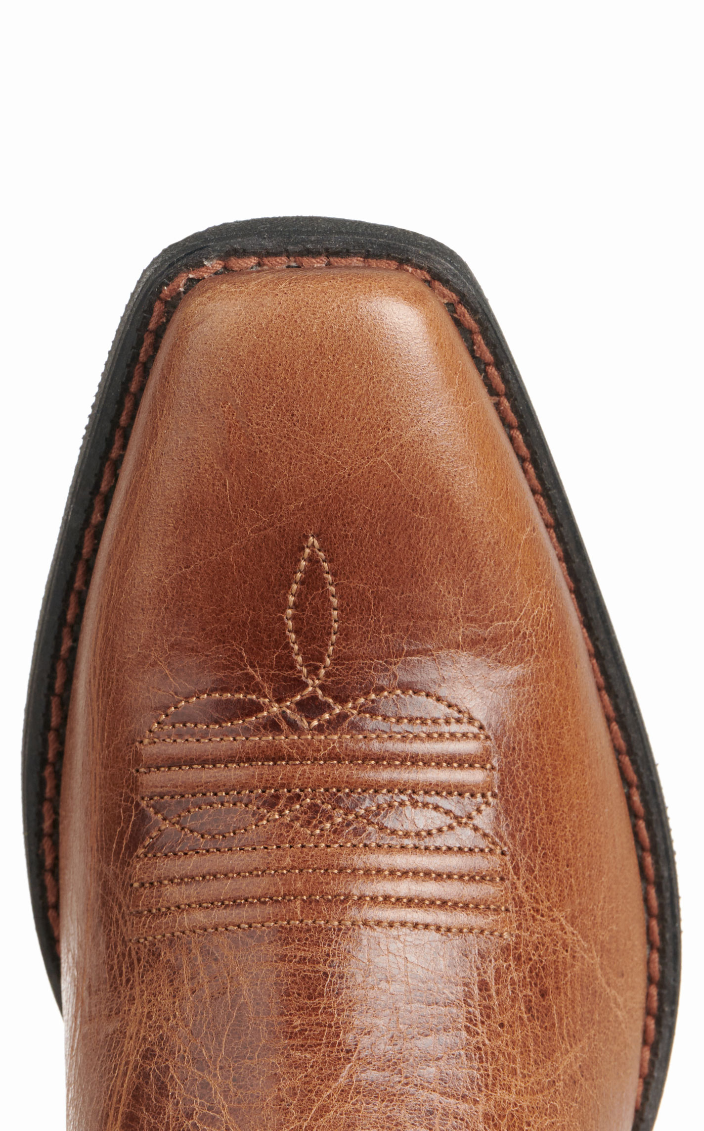 Ariat Women's Round Up Russet Tan Punchy Square Toe Cowboy Boots - Image 1