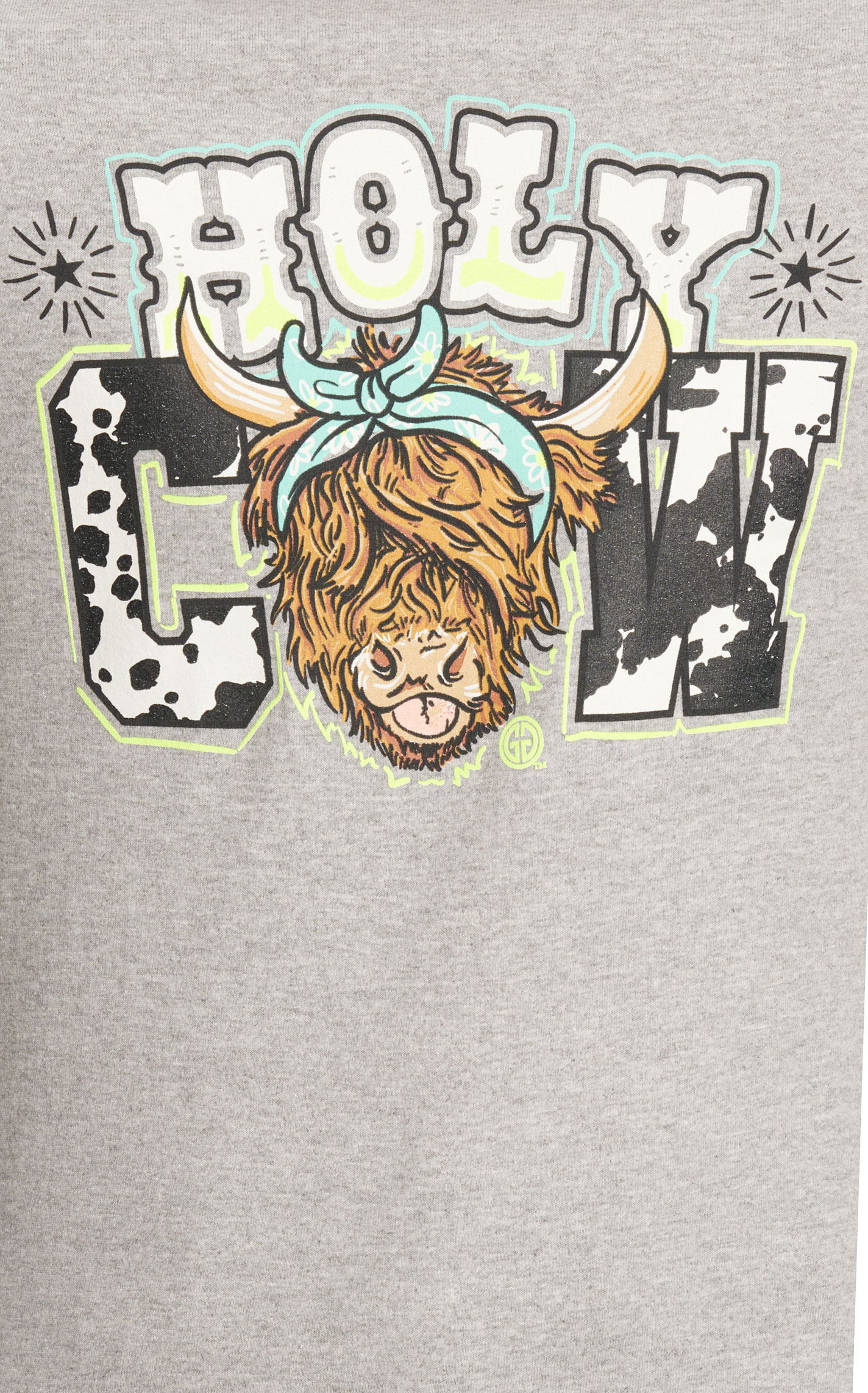 Girlie Girl Originals Women's Gray Holy Cow Graphic T-Shirt - Image 1