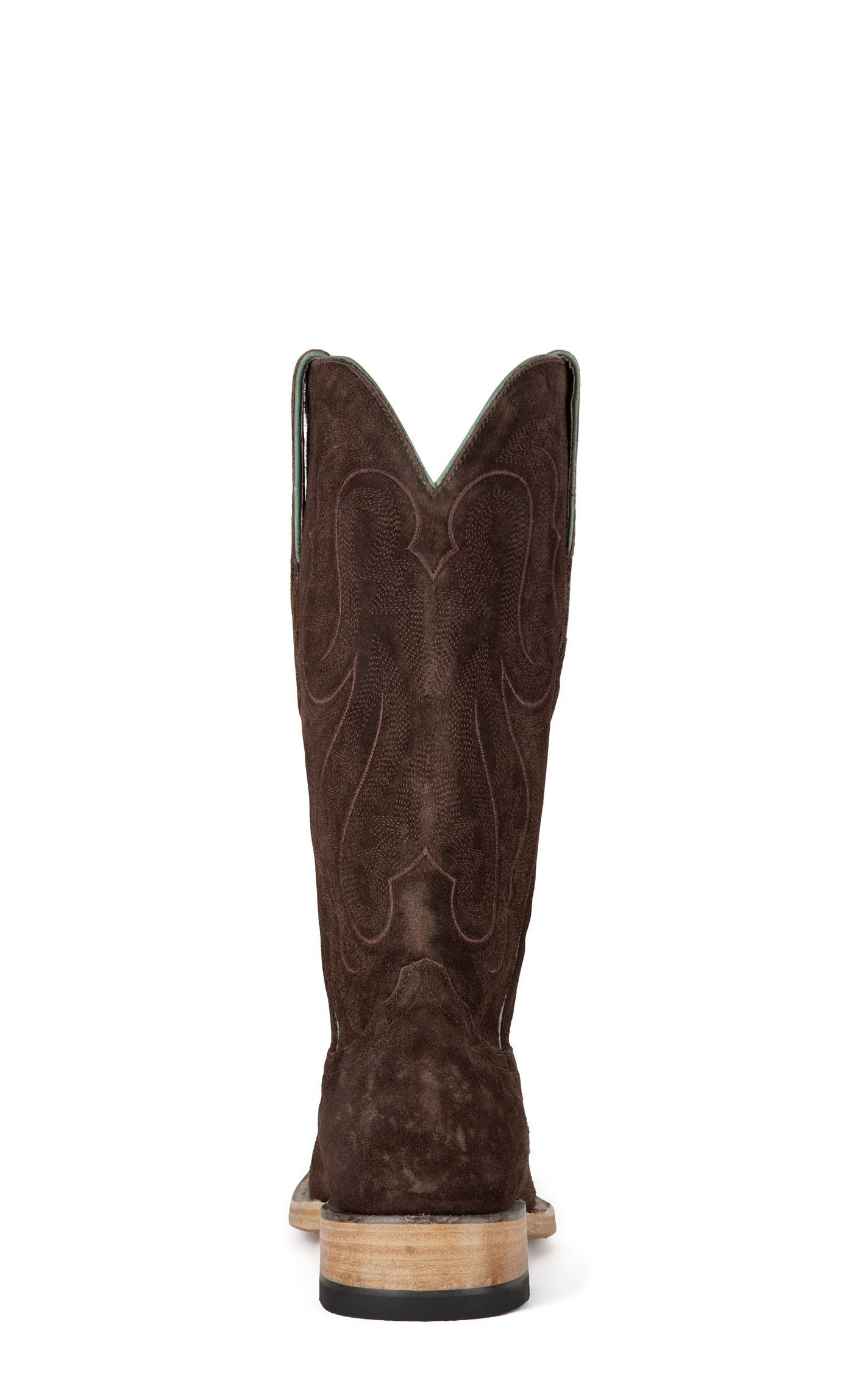 Resistol Men's Stonewash Chocolate Suede Wide Square Toe Cowboy Boots - Image 1
