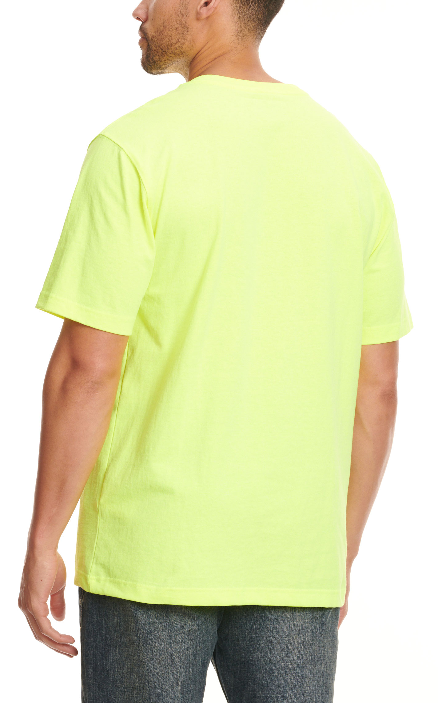 Carhartt Men's Bright Lemon-Lime Loose Fit Short Sleeve Pocket Work T-Shirt - Image 1