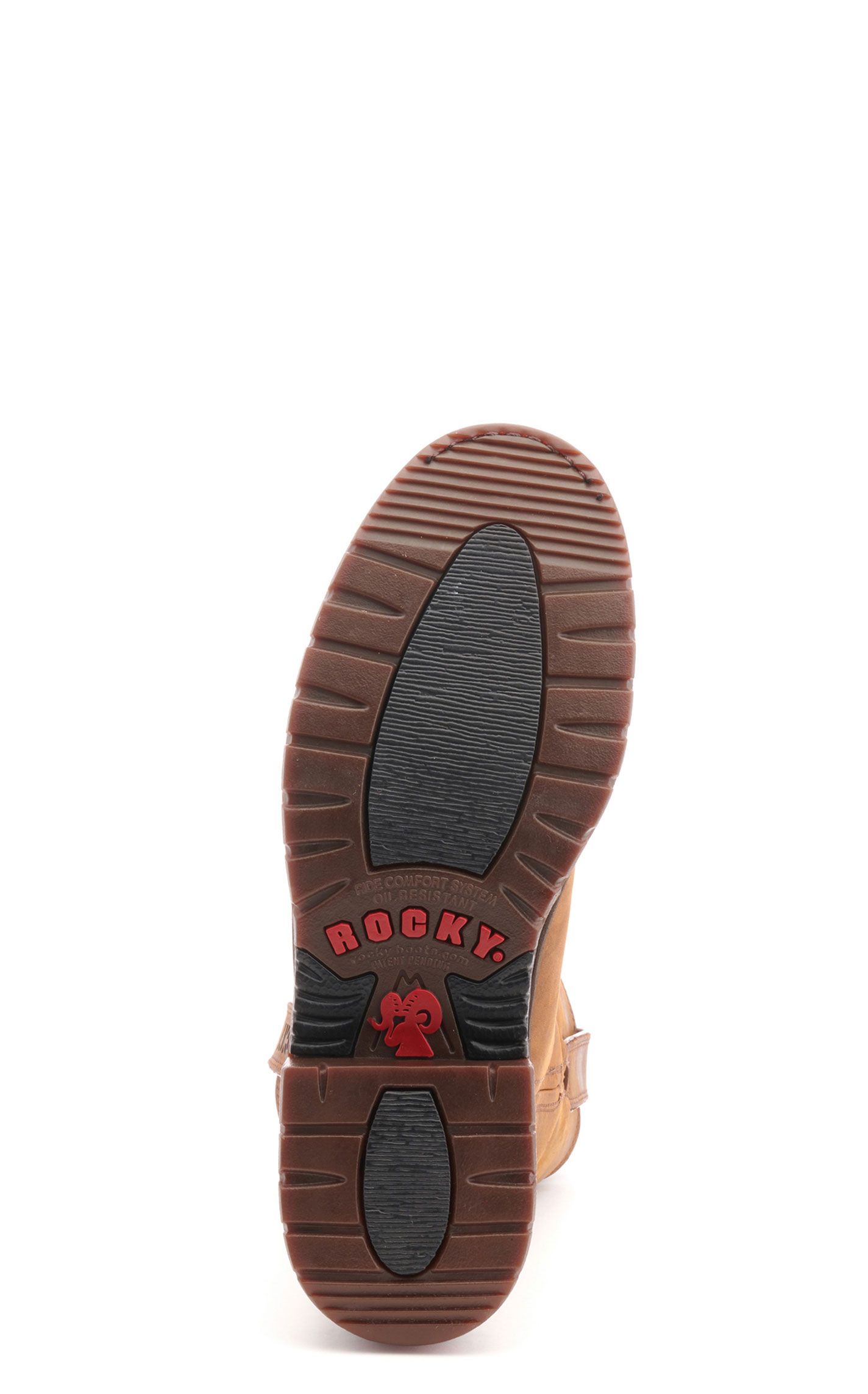 Rocky Men's Original Ride Brown Round Steel Toe Wellington Work Boot - Image 1