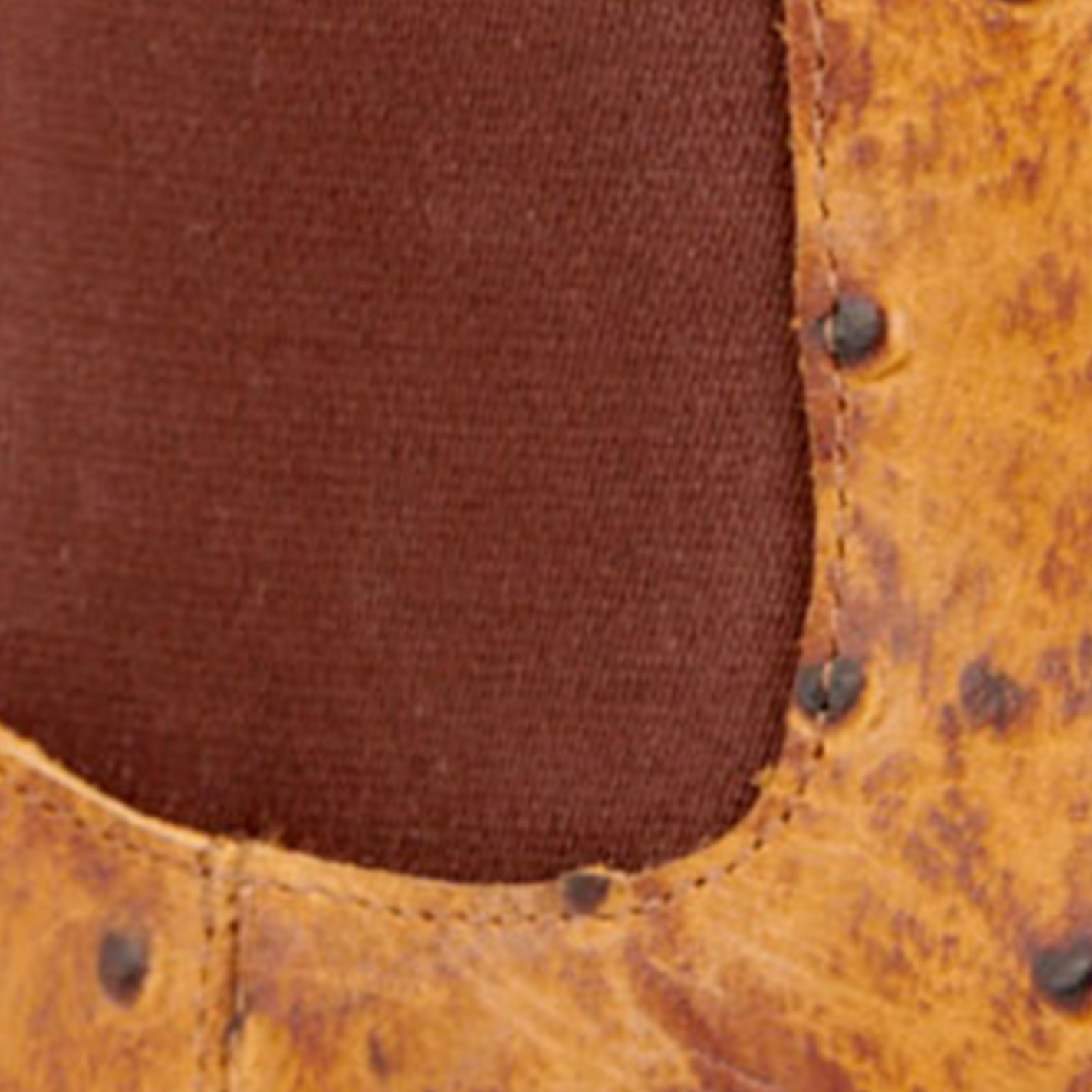Anderson Bean Men's Horse Power Saddle Ostrich Print Wide Square Toe Chelsea Boots - Image 1