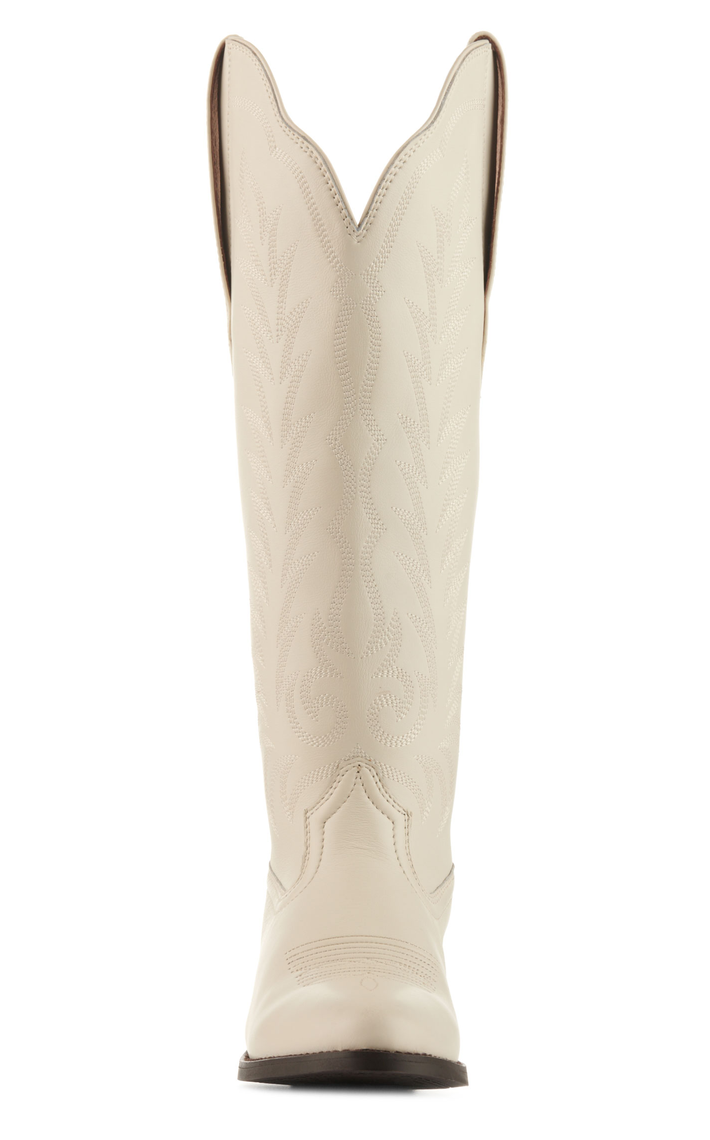Ariat Women's Heritage Bright Cream StretchFit Round Toe Tall Cowboy Boots - Image 1