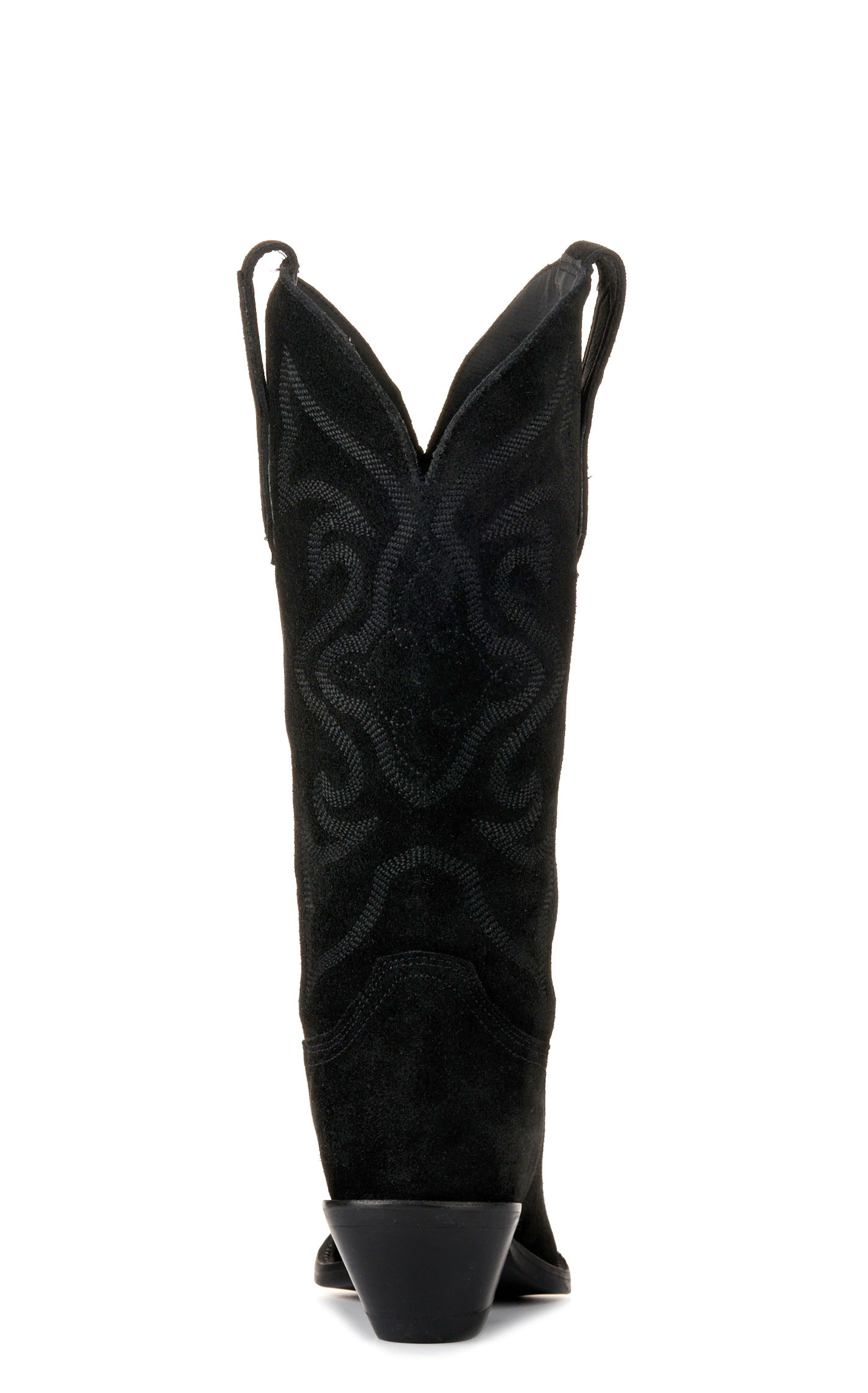 Dingo Women's Out West Black Roughout Snip Toe Cowboy Boots - Image 1