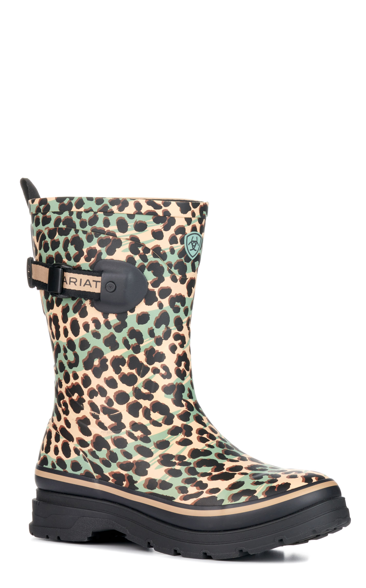 Ariat Women's Kelmarsh Leopard Print Round Toe Mid Rubber Boot - Image 1
