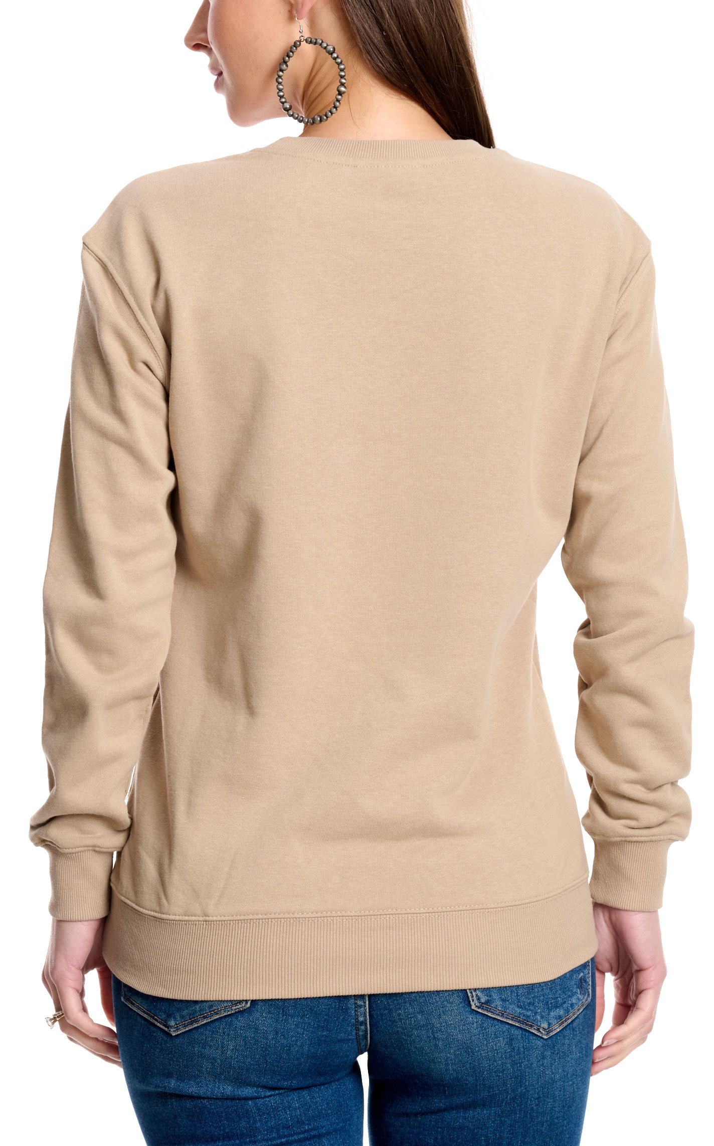 Lotus Fashion Women's Mocha Cowboy Take Me Away Graphic Pullover - Image 1