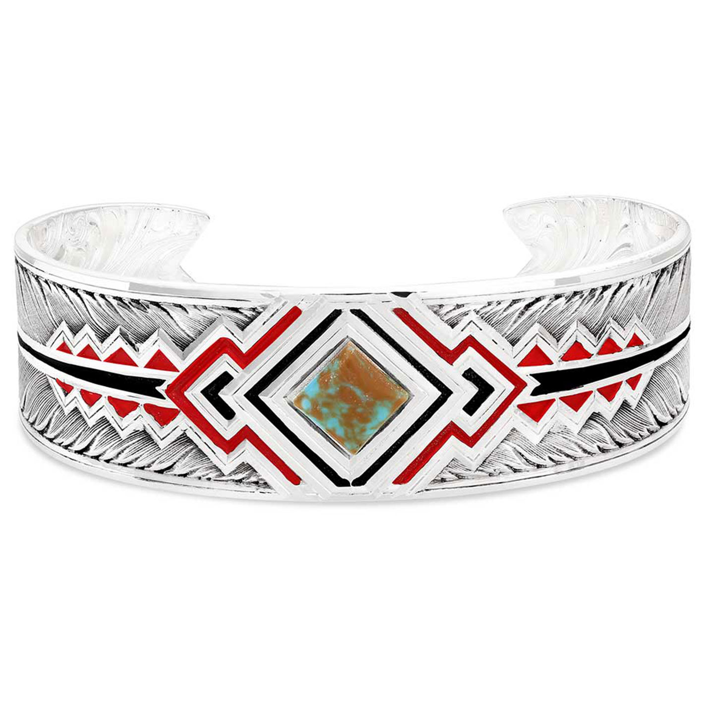 Montana Silversmith Aura American Made Aztec Cuff Bracelet - Image 1