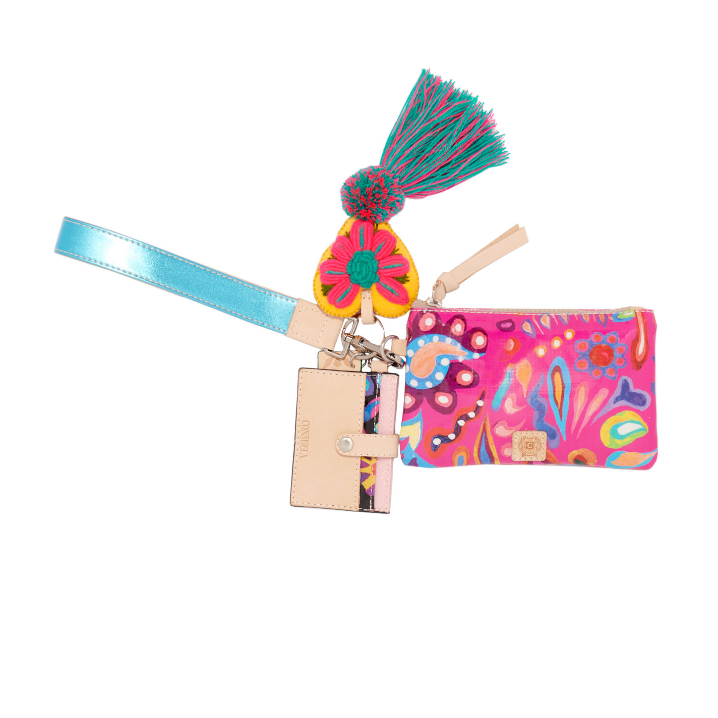 Consuela Combi Ceci Pink Abstract Print Wristlet Wallet - Image 1