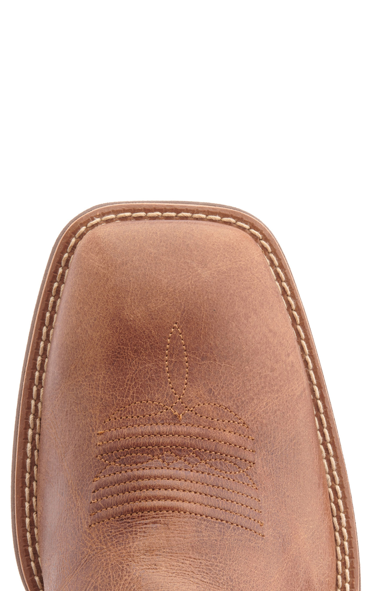 Ariat Men's Sport Cool Dark Tan VentTEK Wide Square Toe Cowboy Boots - Image 1